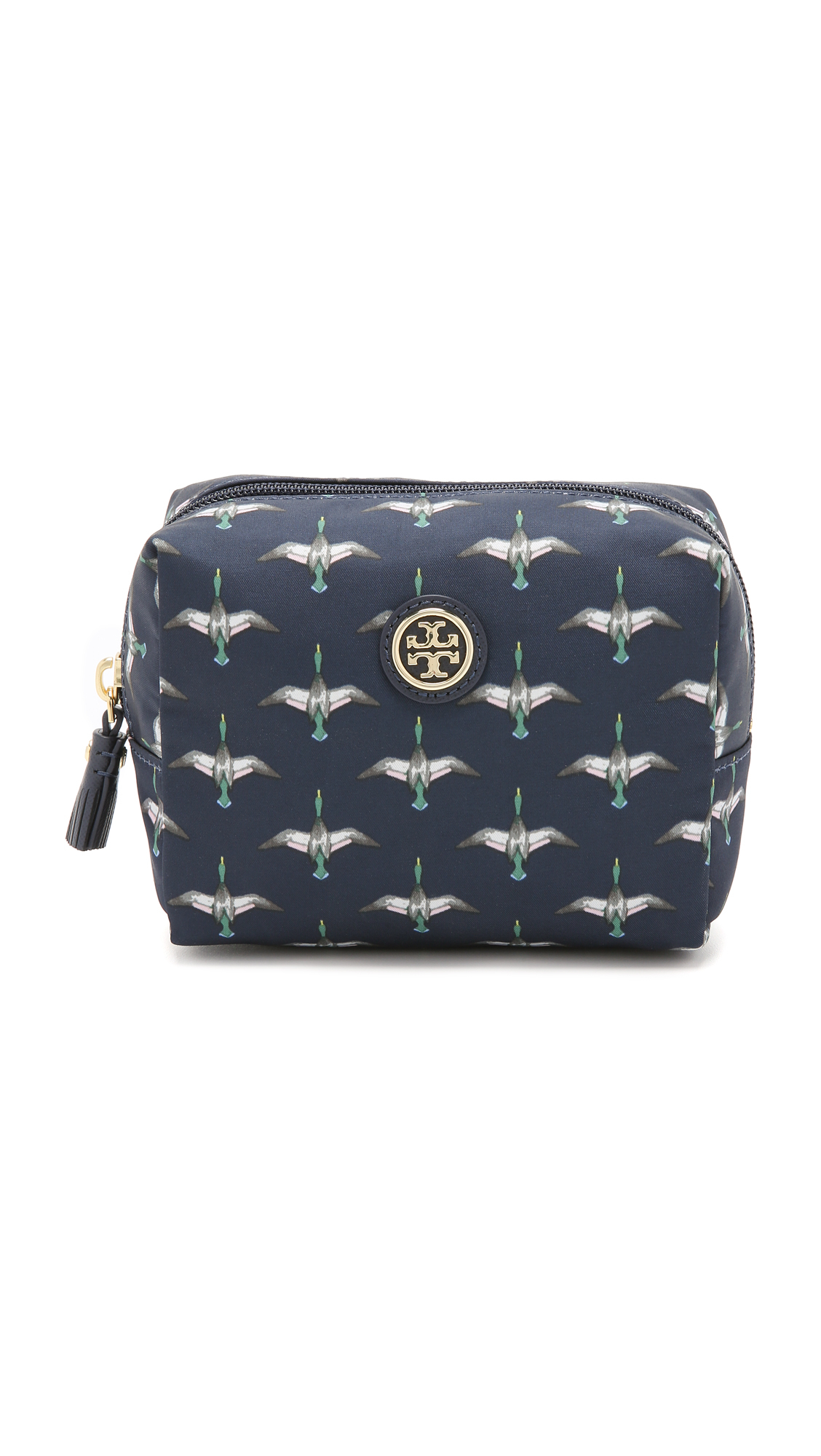Tory Burch Brigitte Cosmetic Case Navy Canard Combo Tory Burch Brigitte Cosmetic Case Navy Canard Combo