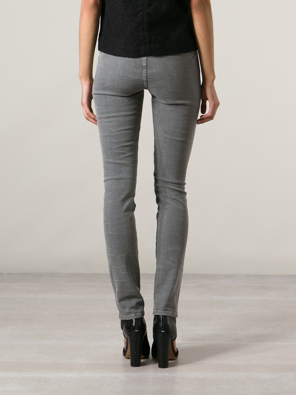 denim effect leggings