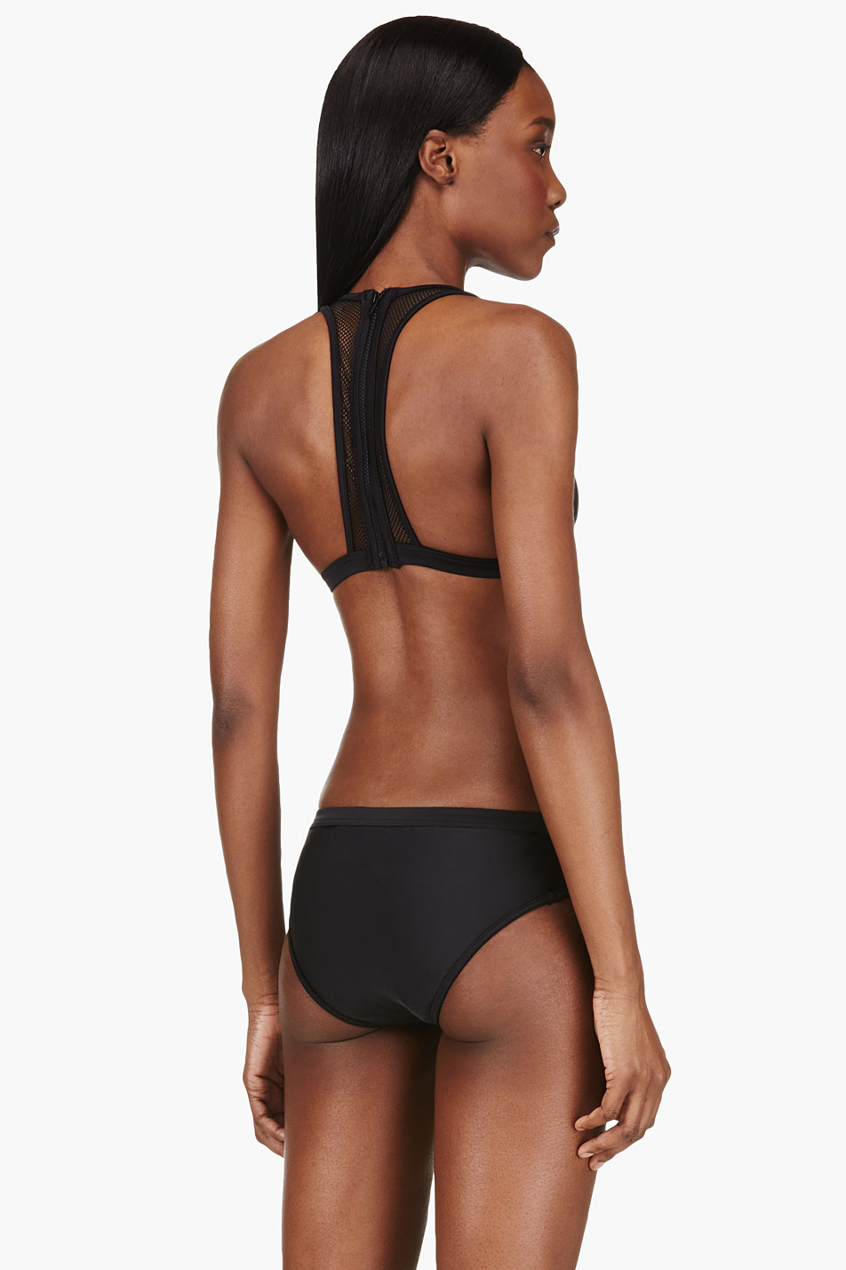 black racerback bikini top