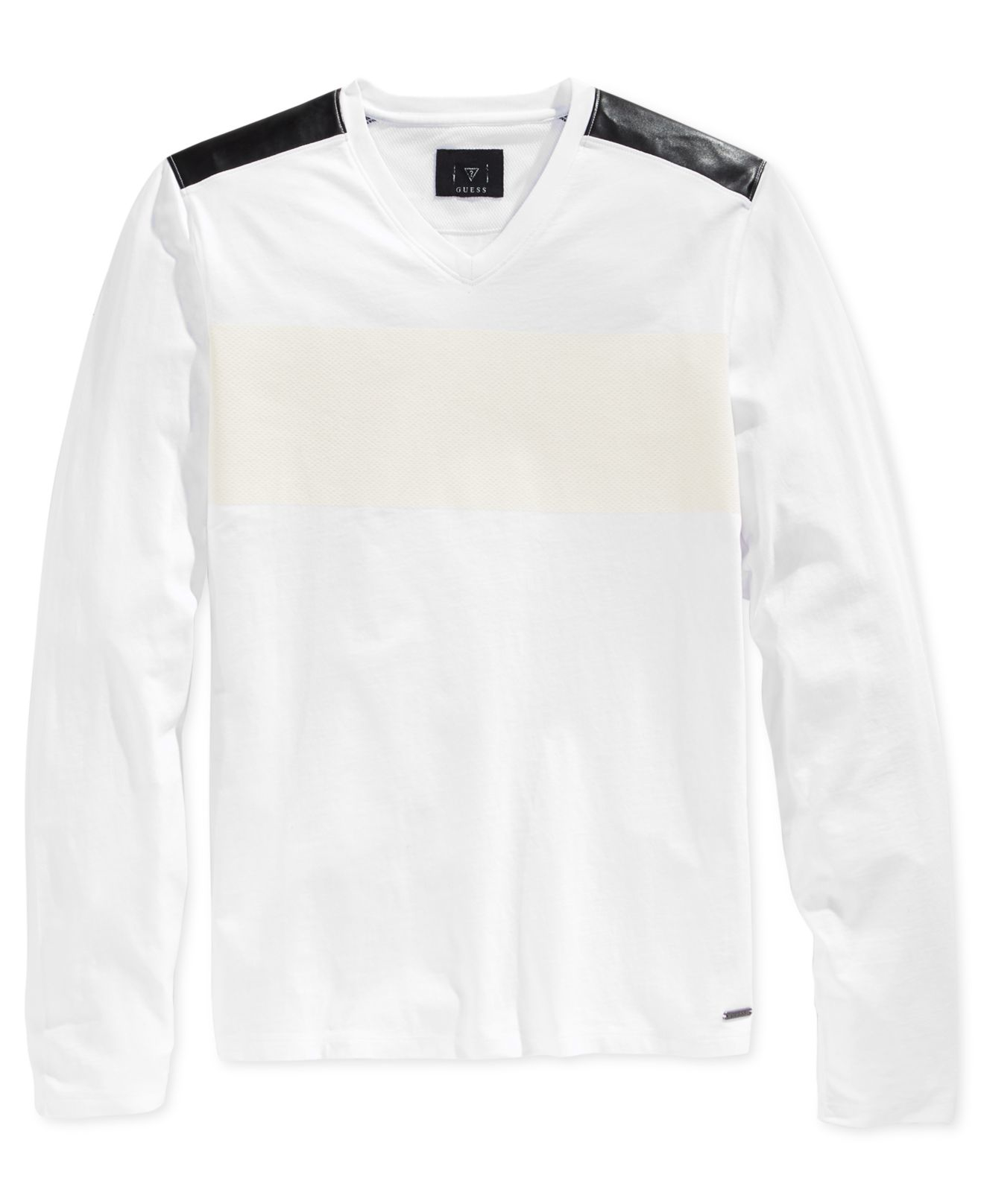 guess striped long sleeve mens
