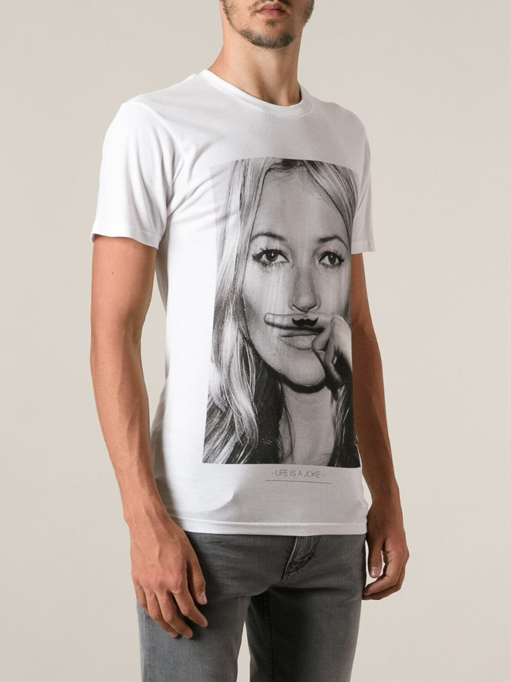 ELEVEN PARIS 'kate Moss' Print T-shirt in White for Men | Lyst