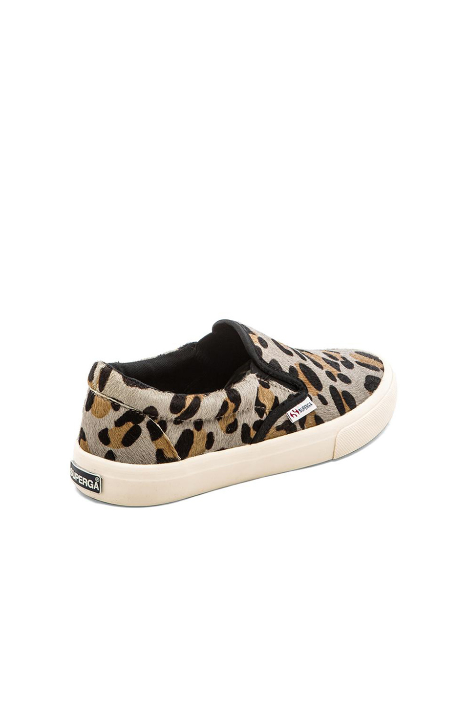 superga leopard haircalf slip on sneakers