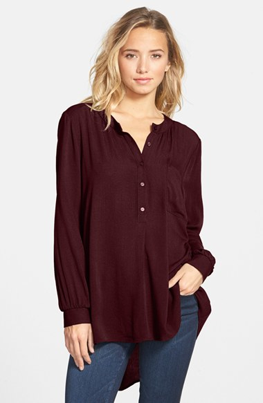 Lush Clothing High/low Tunic Blouse in Purple | Lyst