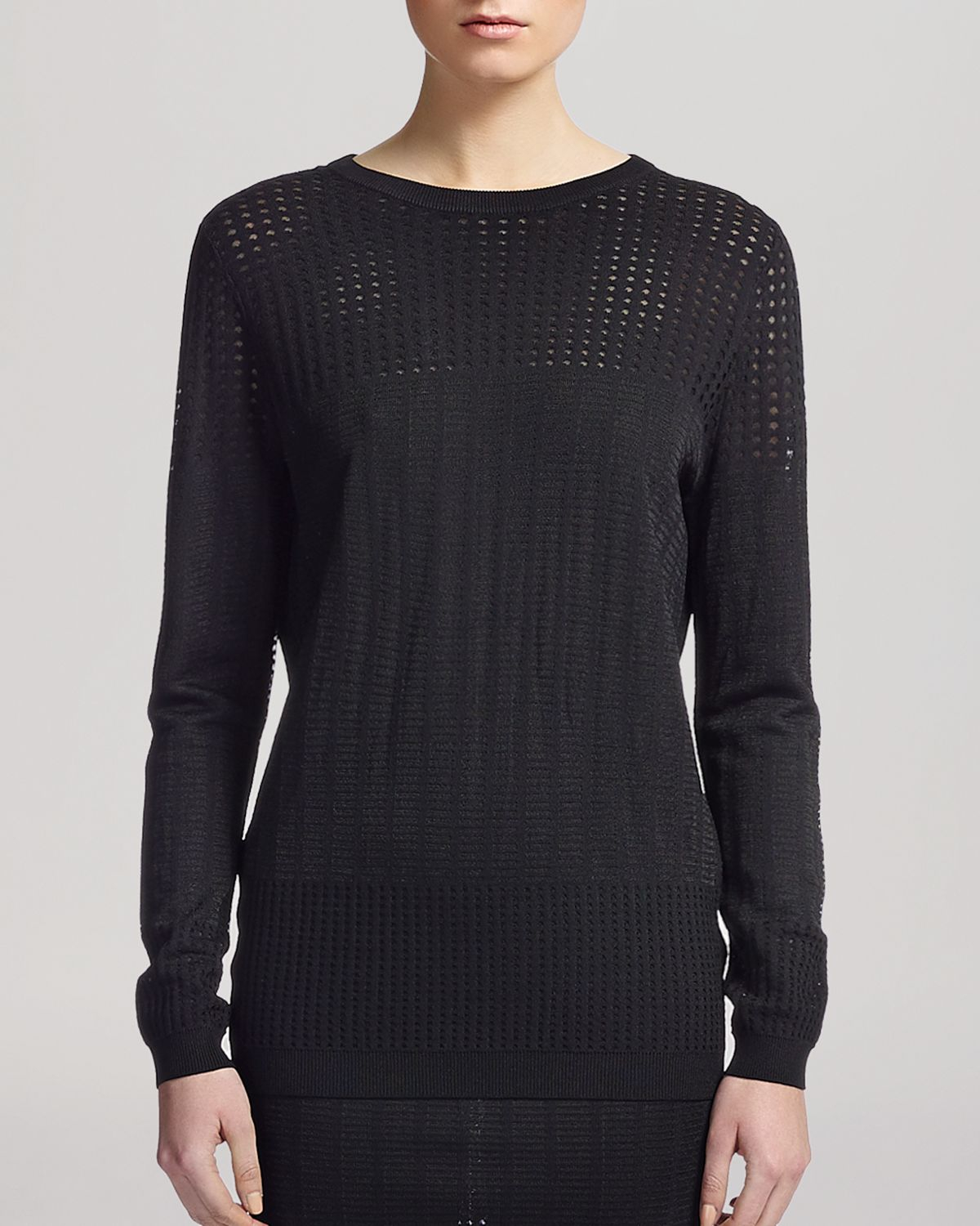 Whistles Sweater Jacquard Knit in Black Lyst