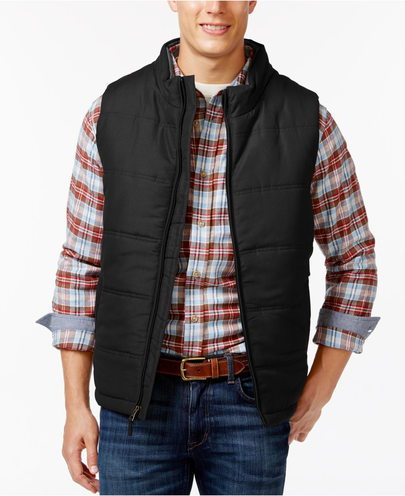 Weatherproof Synthetic Vintage Fullzip Puffer Vest in Black for Men Lyst