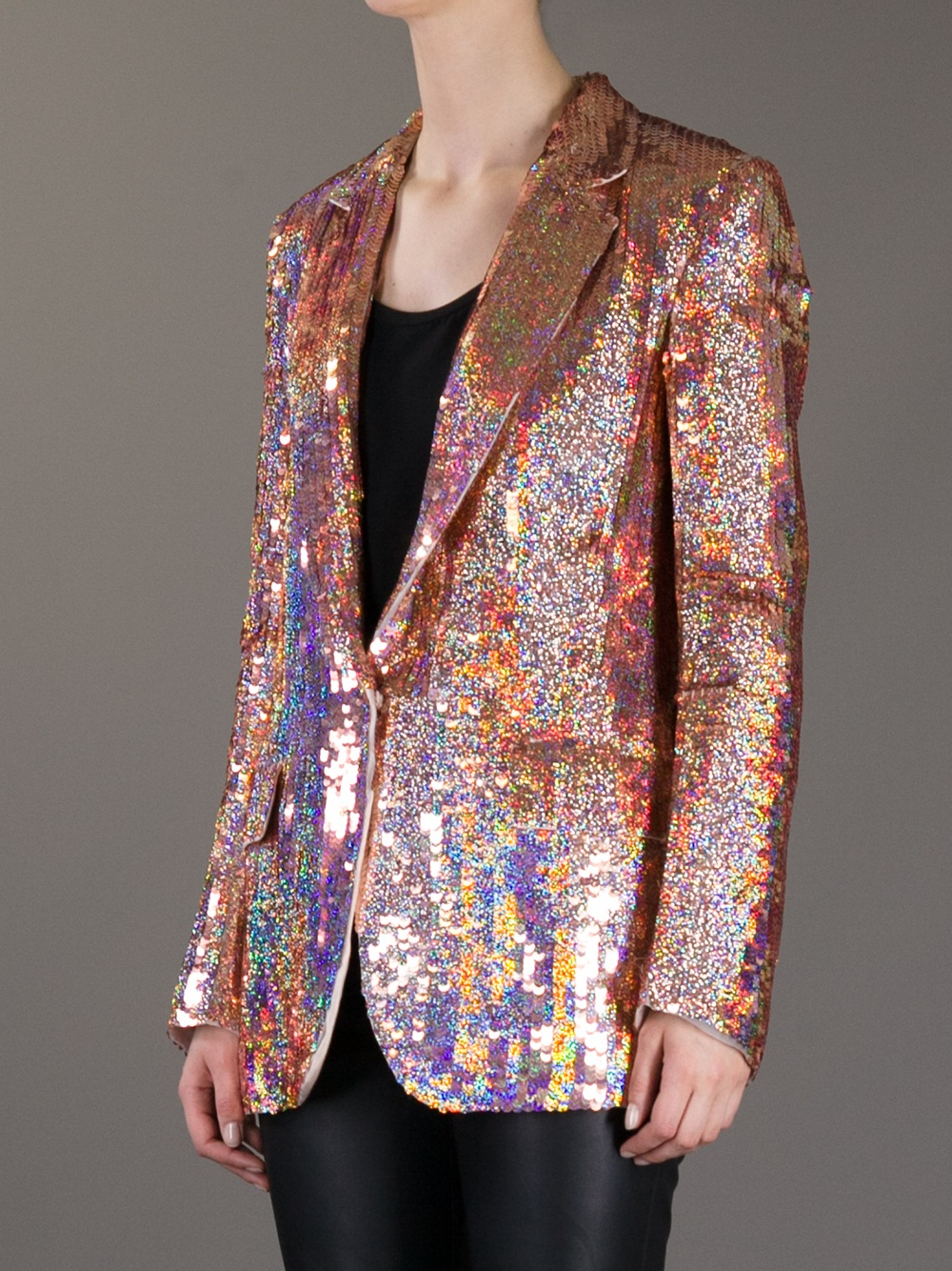 Lyst Stella Mccartney Sequined Blazer in Pink