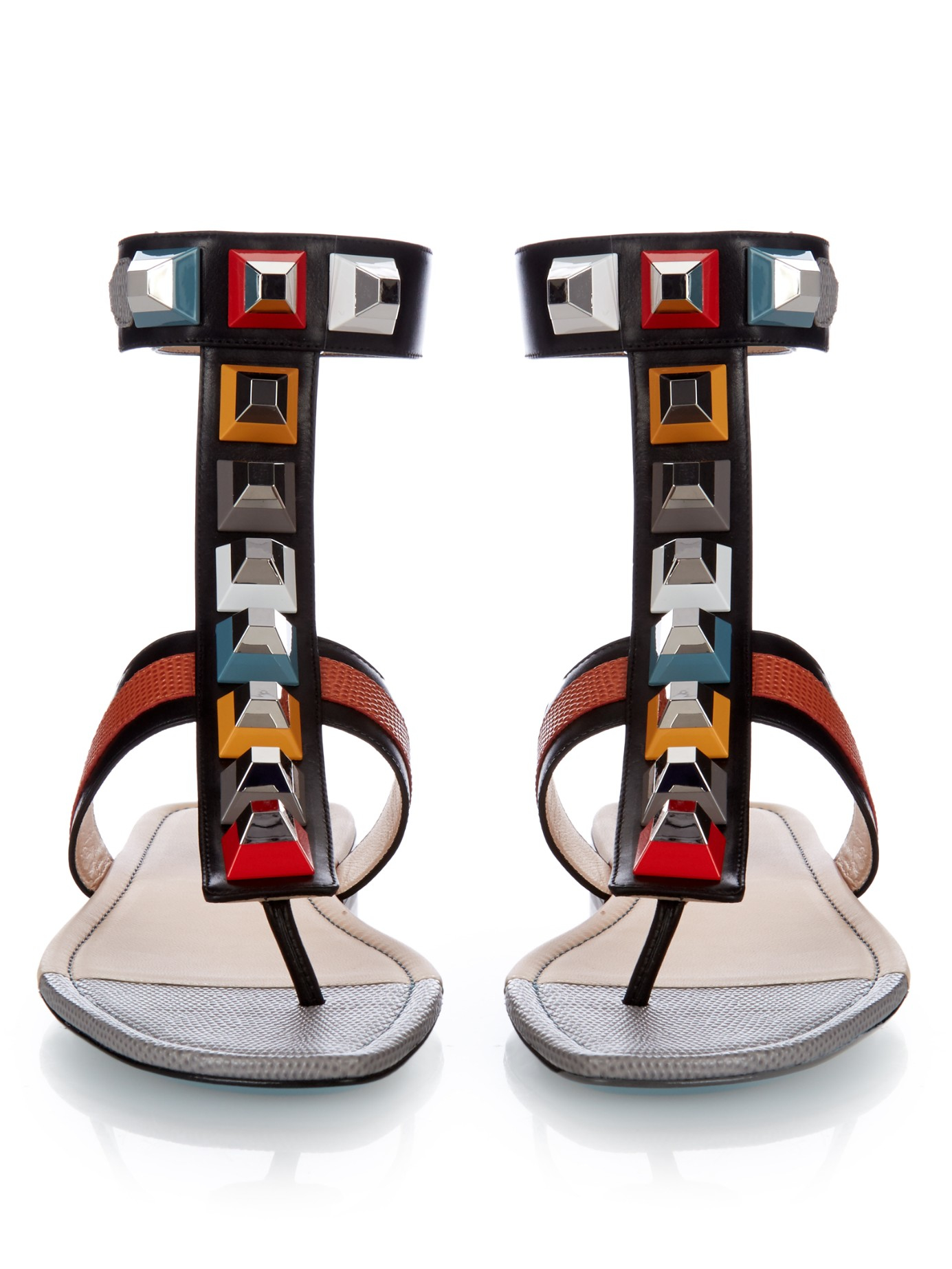 Rainbow clearance studded sandals