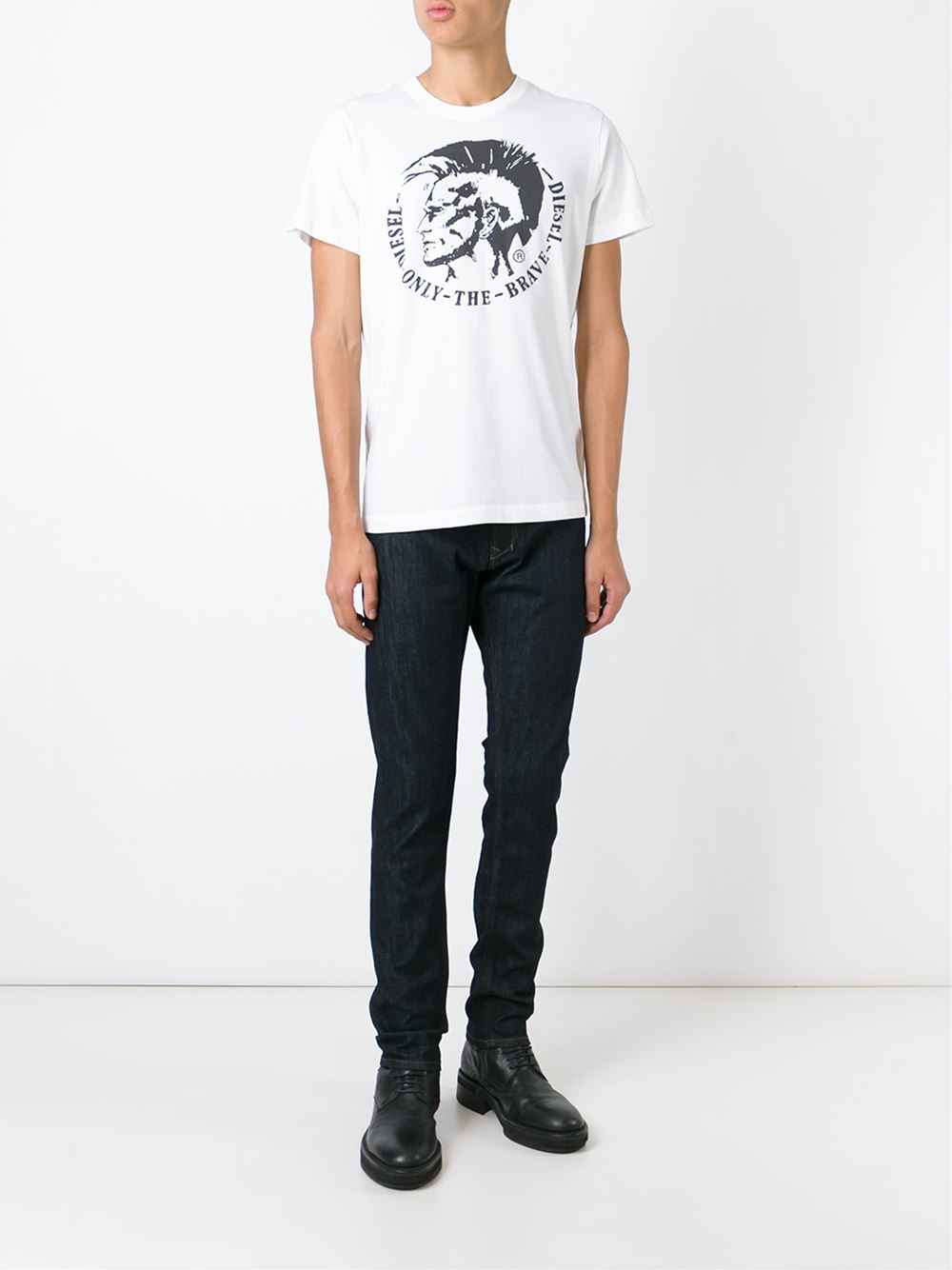 DIESEL Cotton Only The Brave T-shirt in White for Men - Lyst