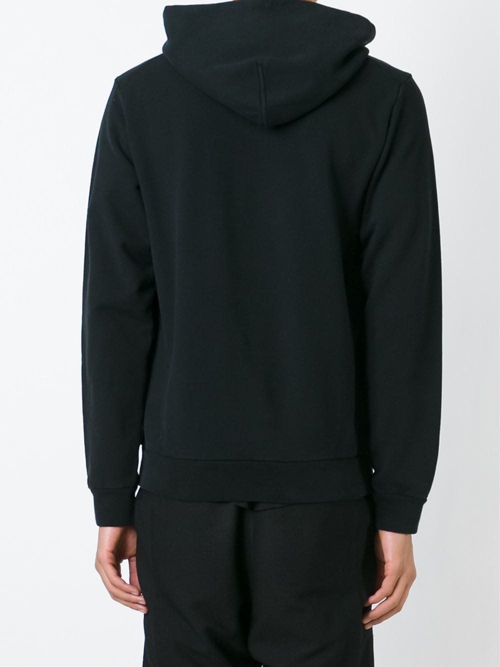 Stone Island Logo Patch Hoodie in Black for Men - Lyst