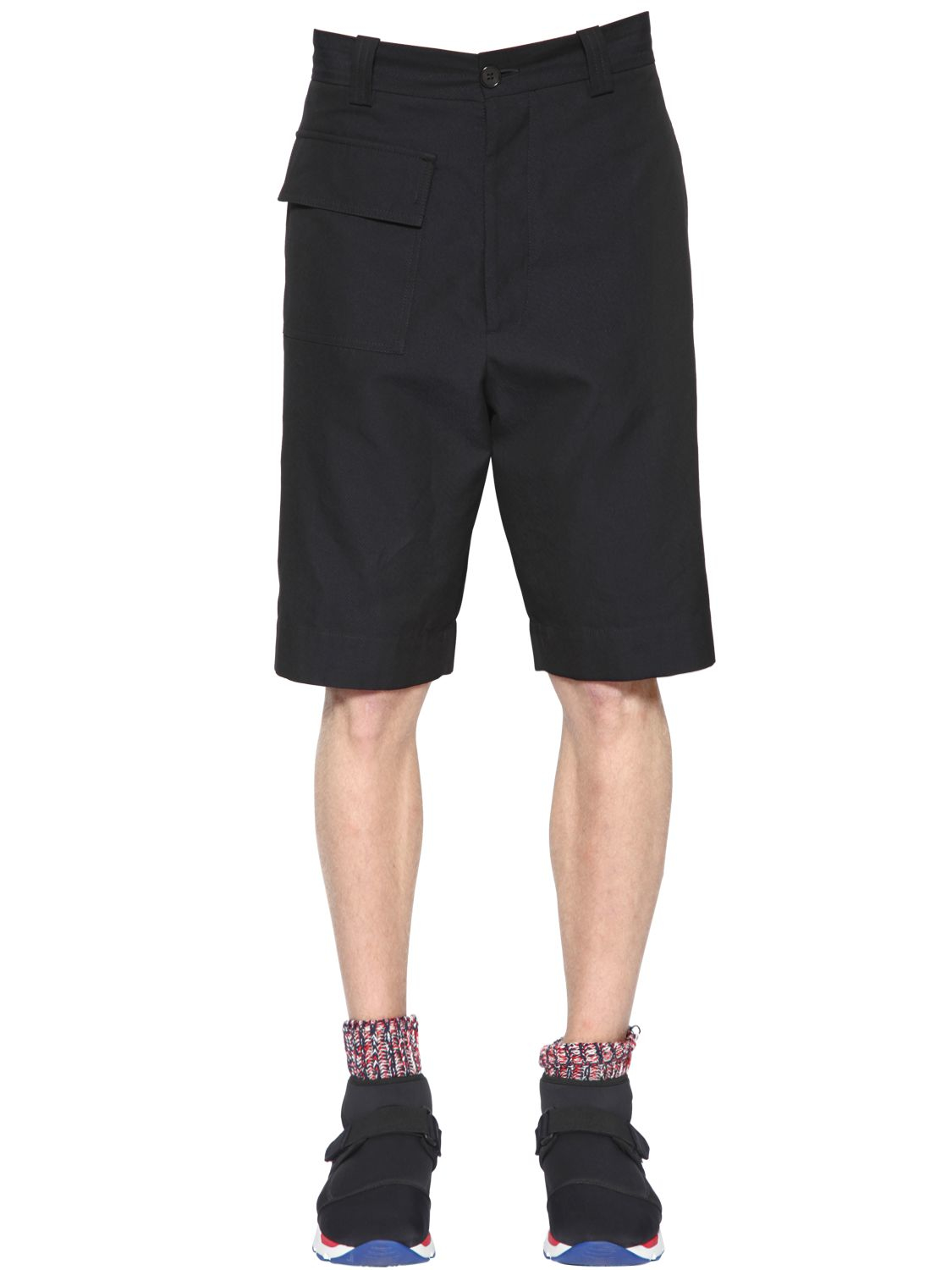 Marni Light Cotton Blend Bermuda Shorts in Black for Men - Save 40% | Lyst