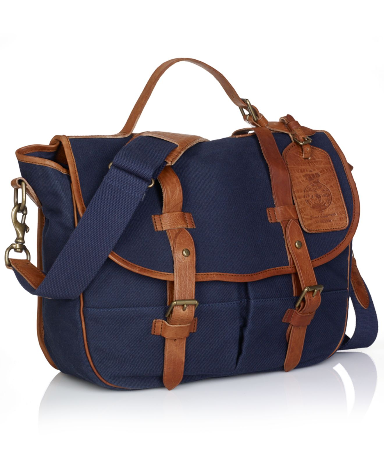 Polo Ralph Lauren Canvas Messenger Bag in Navy (Blue) for Men | Lyst