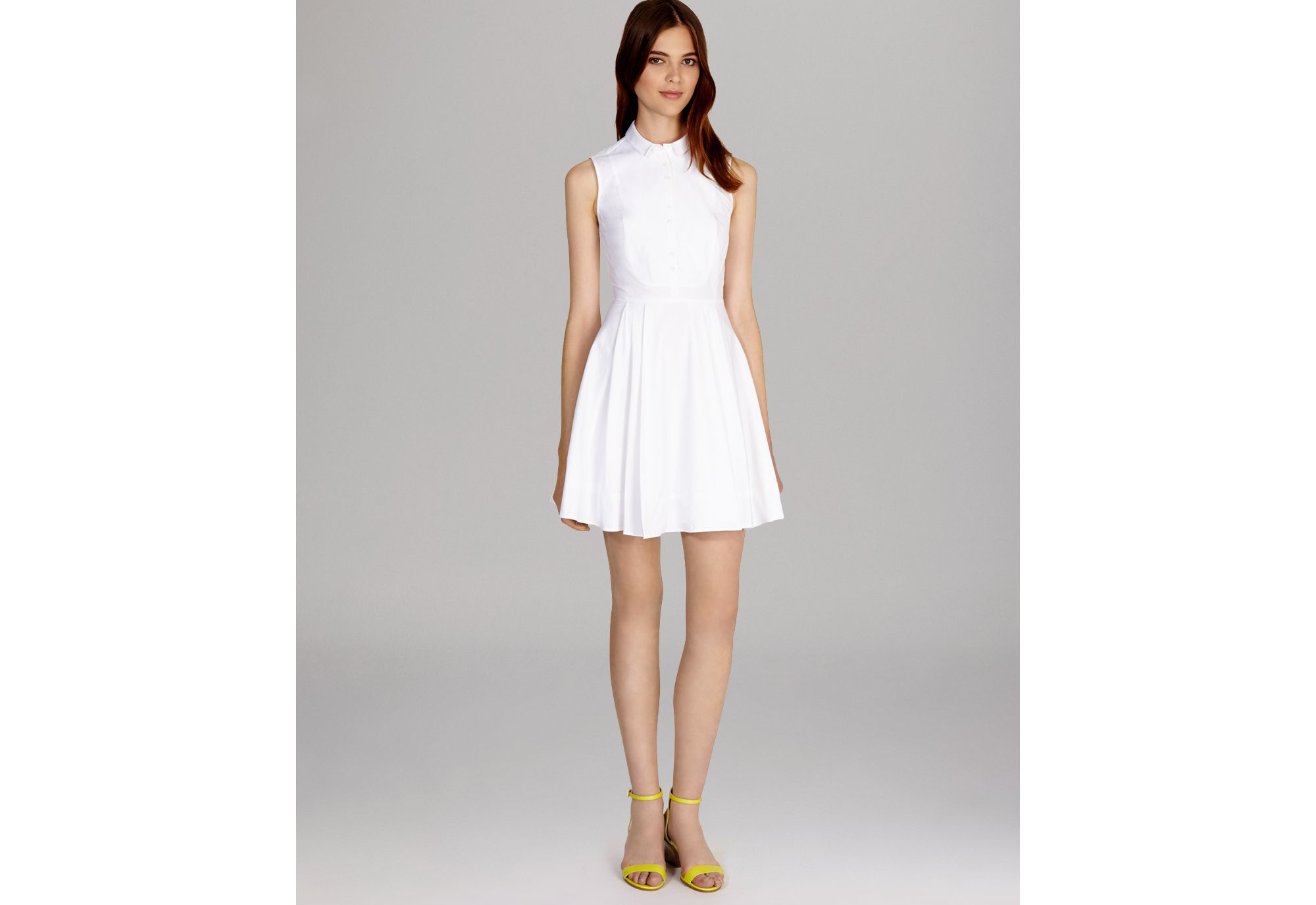 karen millen white shirt dress