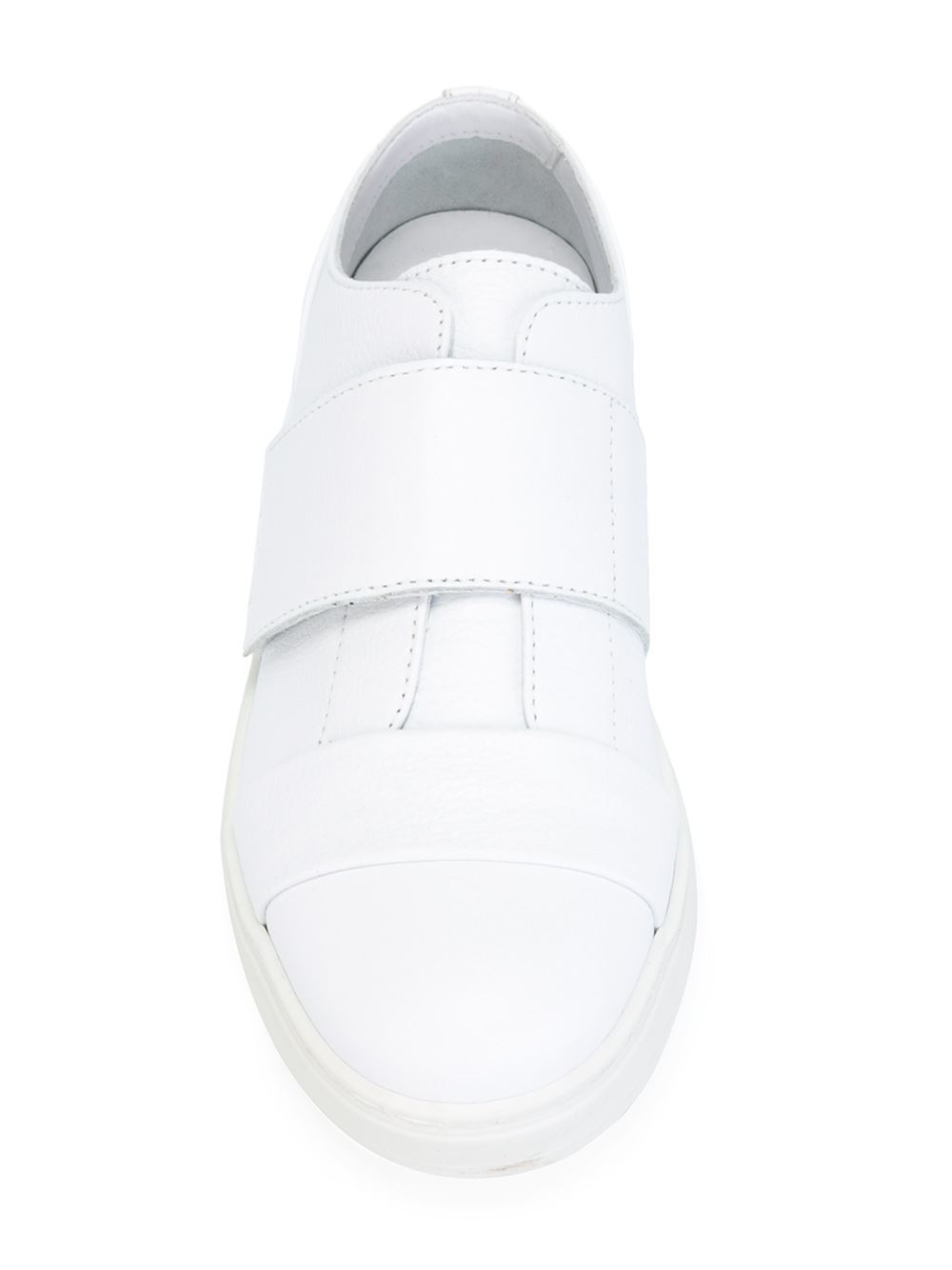 white velcro strap sneakers