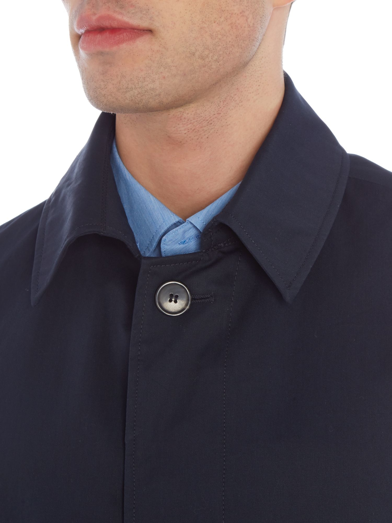 Benetton Trench Button Through Coat in Blue for Men Navy  Lyst