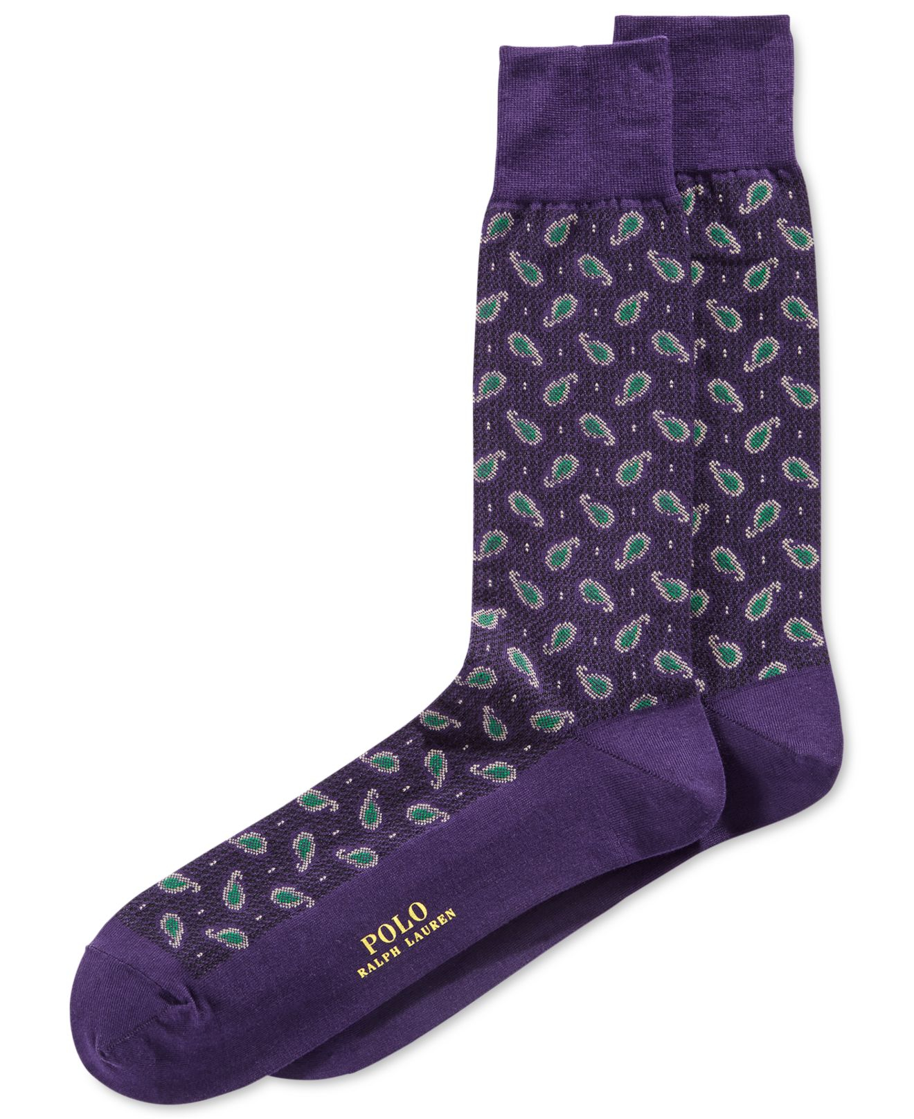 Polo Ralph Lauren Cotton Textured Paisley Socks in Purple for Men Lyst