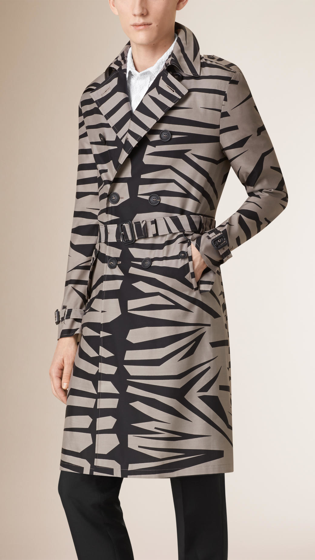 Burberry Brit Taupe Langley Cotton Trench Coat In Natural For Men Gallery