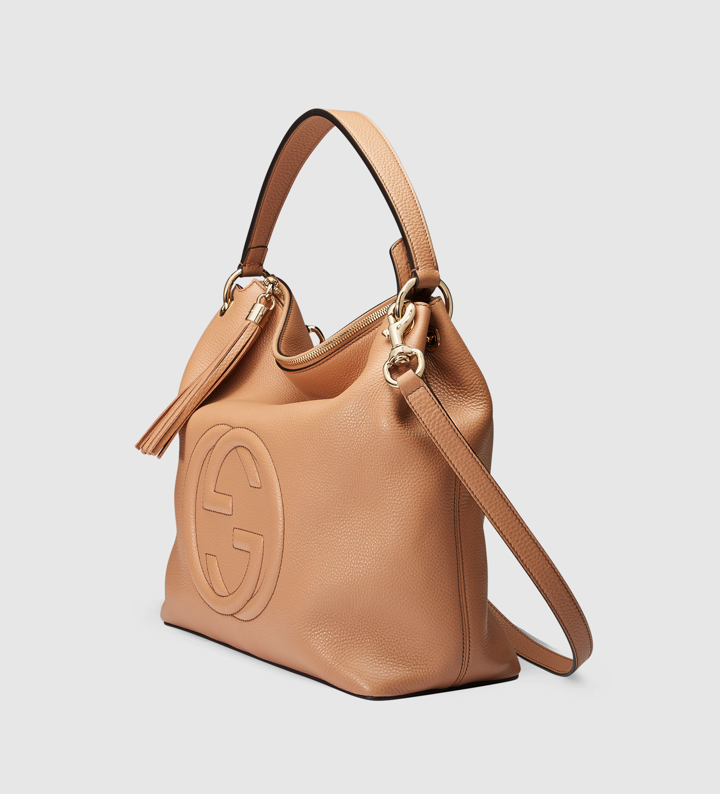 Gucci Soho Leather Hobo in Brown | Lyst