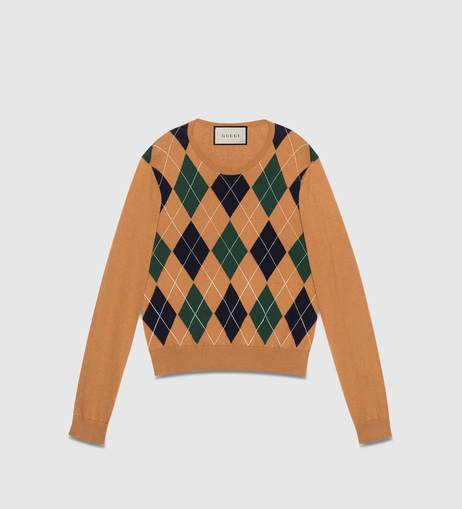 gucci argyle sweater