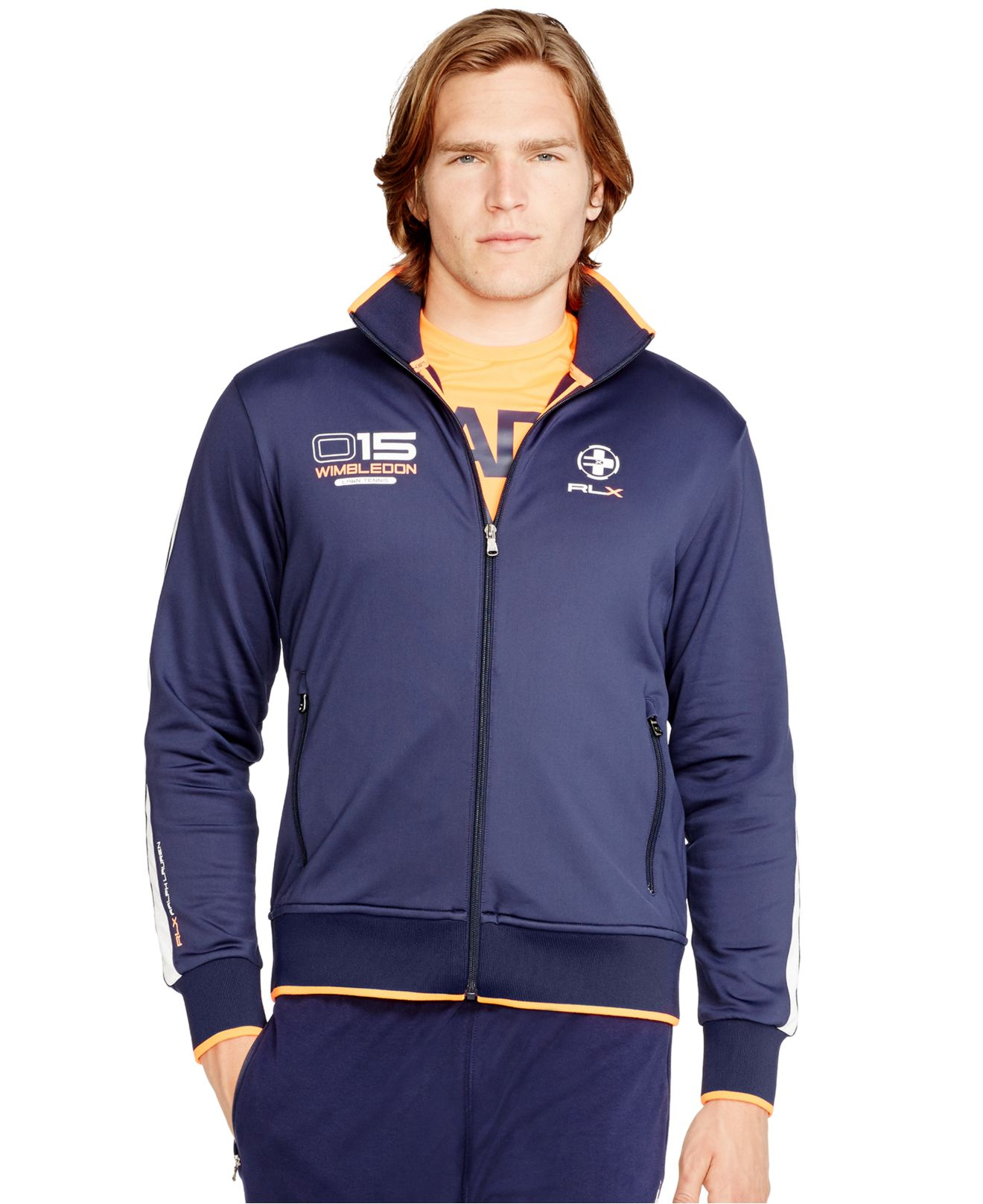 Polo ralph lauren Wimbledon Rlx Track Jacket in Blue for Men | Lyst