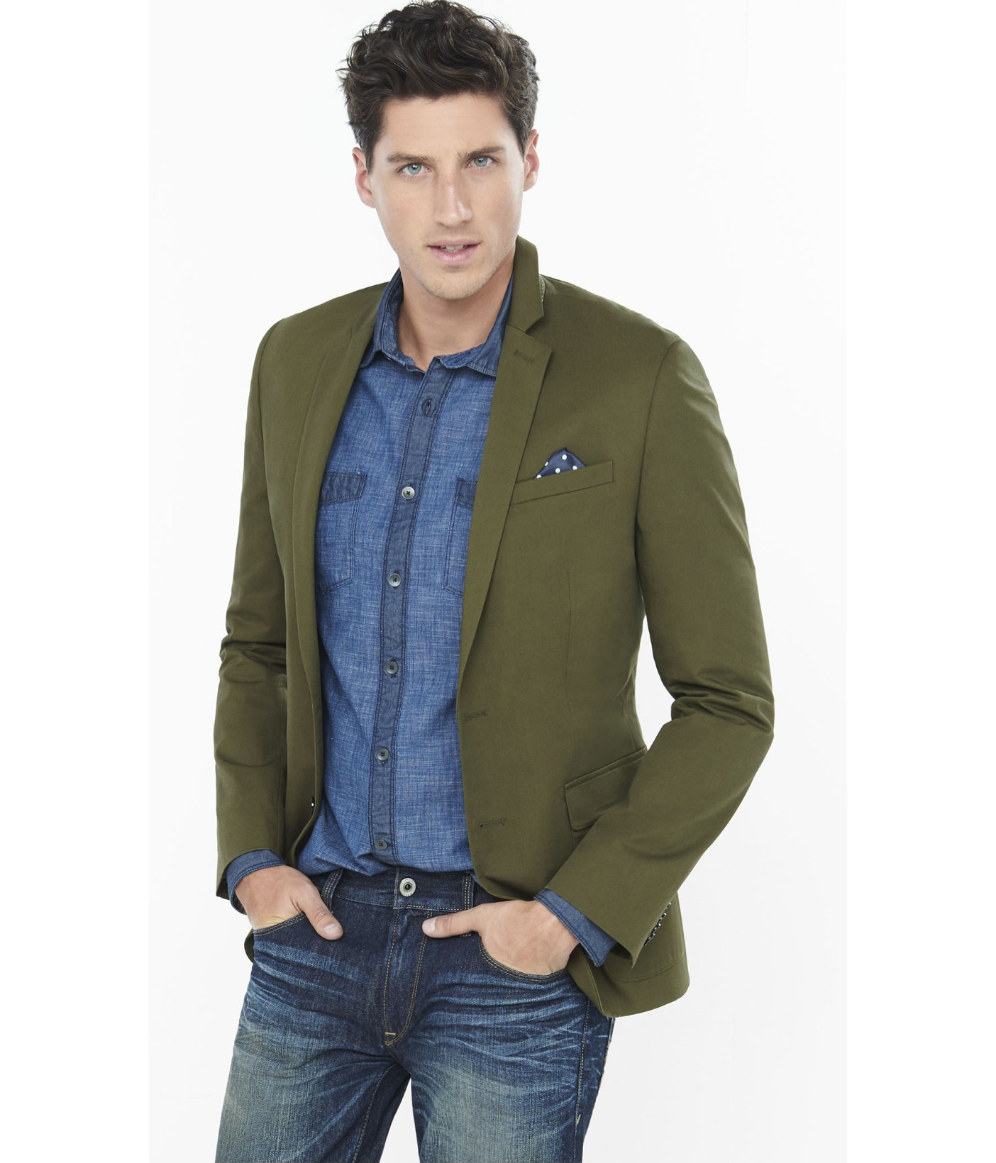 men's olive blazer