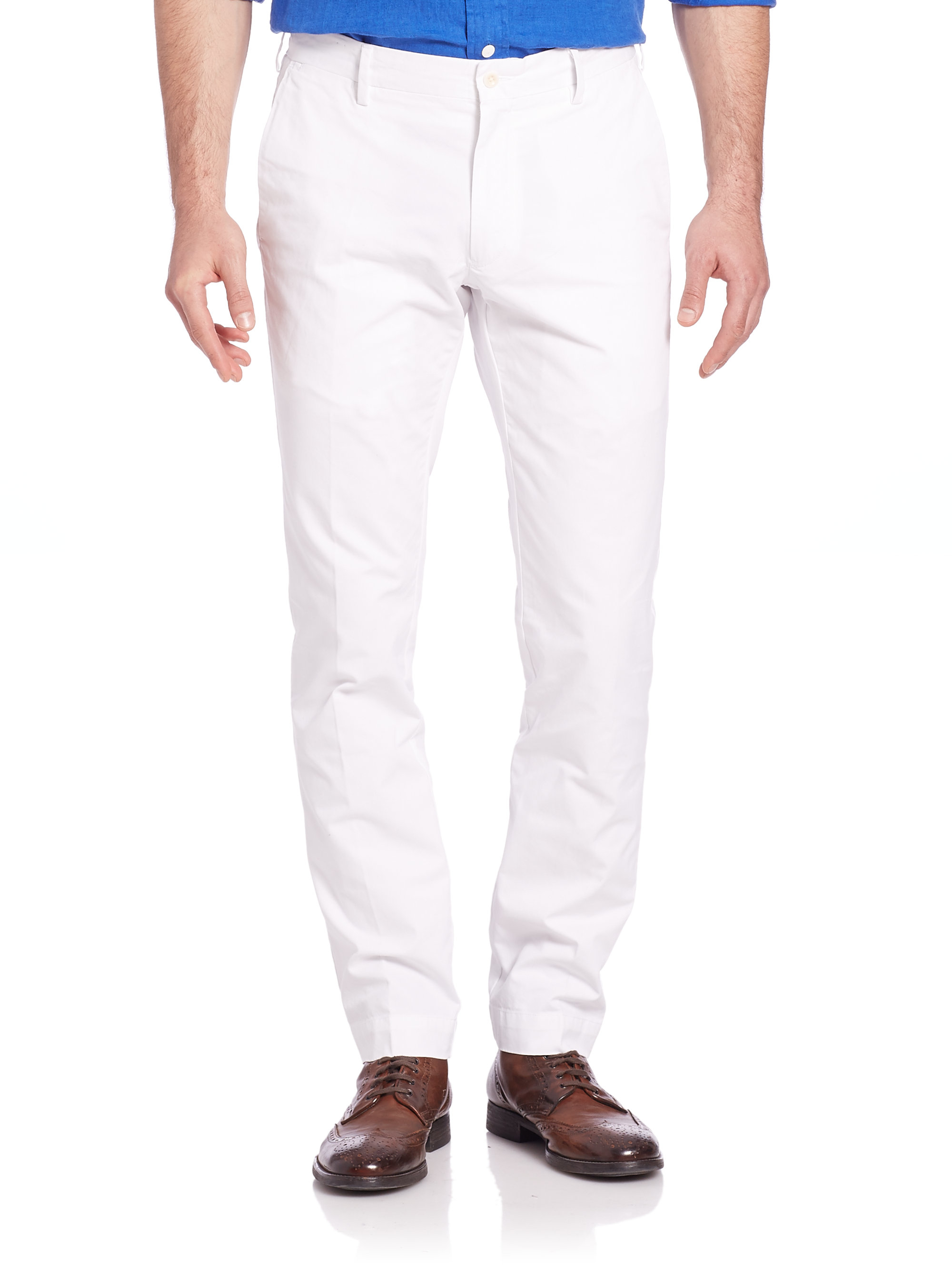 Polo Ralph Lauren Slim-fit Newport Pants in White for Men - Lyst
