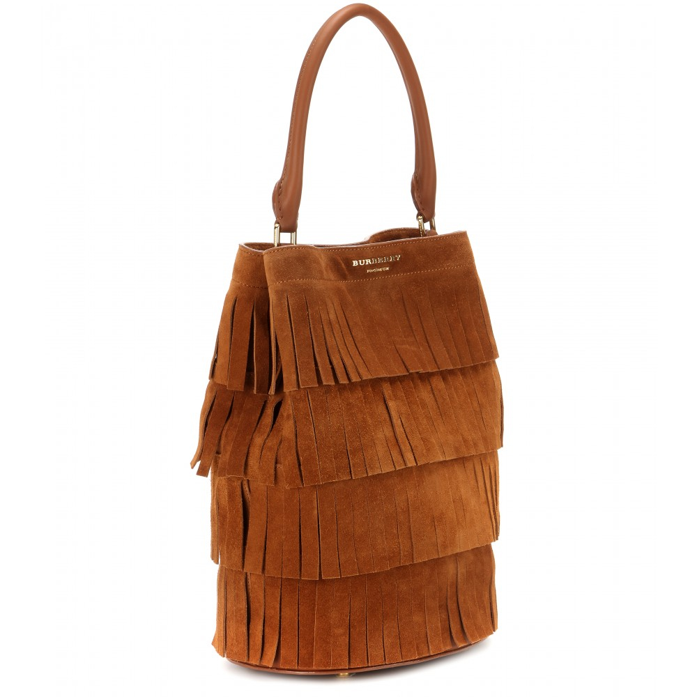 burberry suede fringe bag