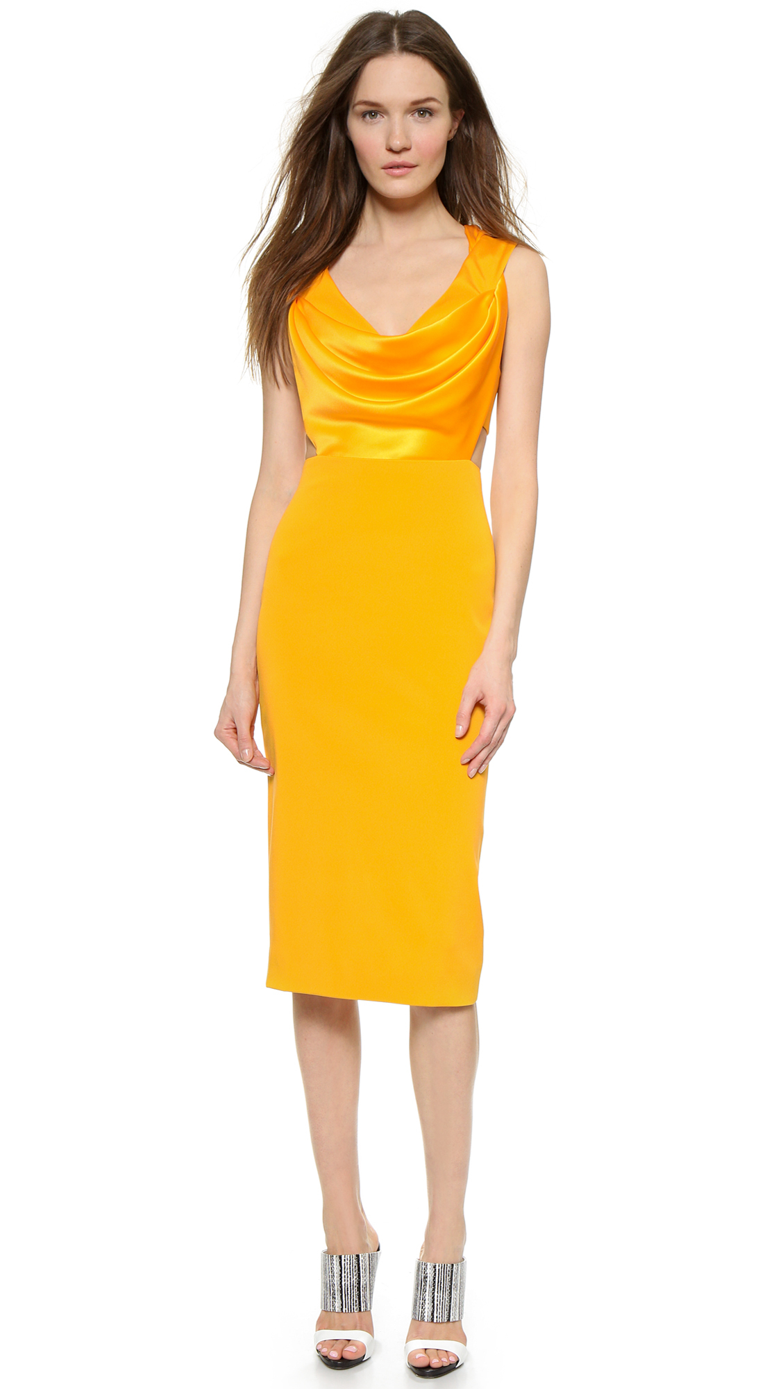 cushnie yellow dress