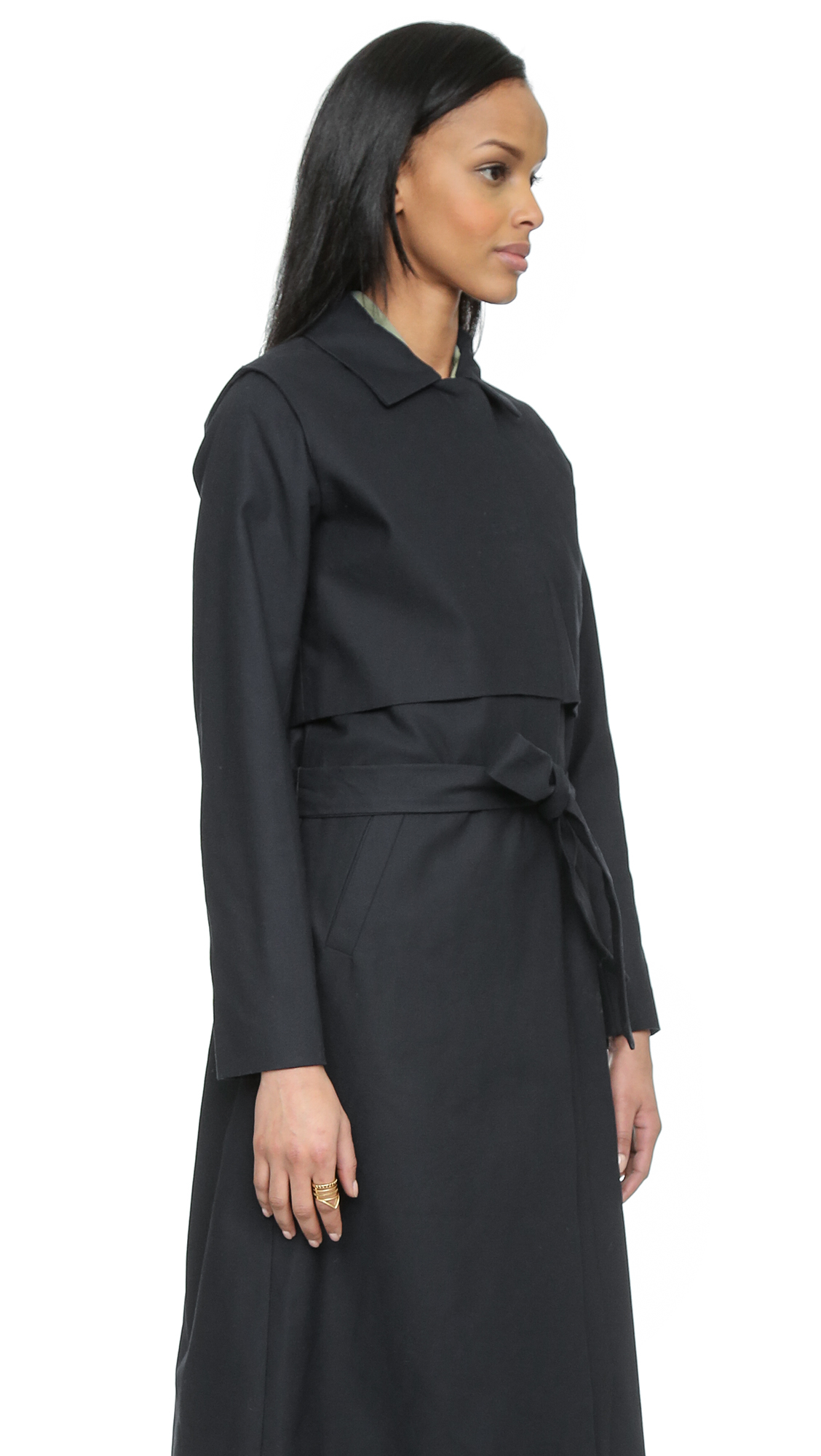 Lyst - Just Female Norma Trench Coat - Dress Blue in Blue