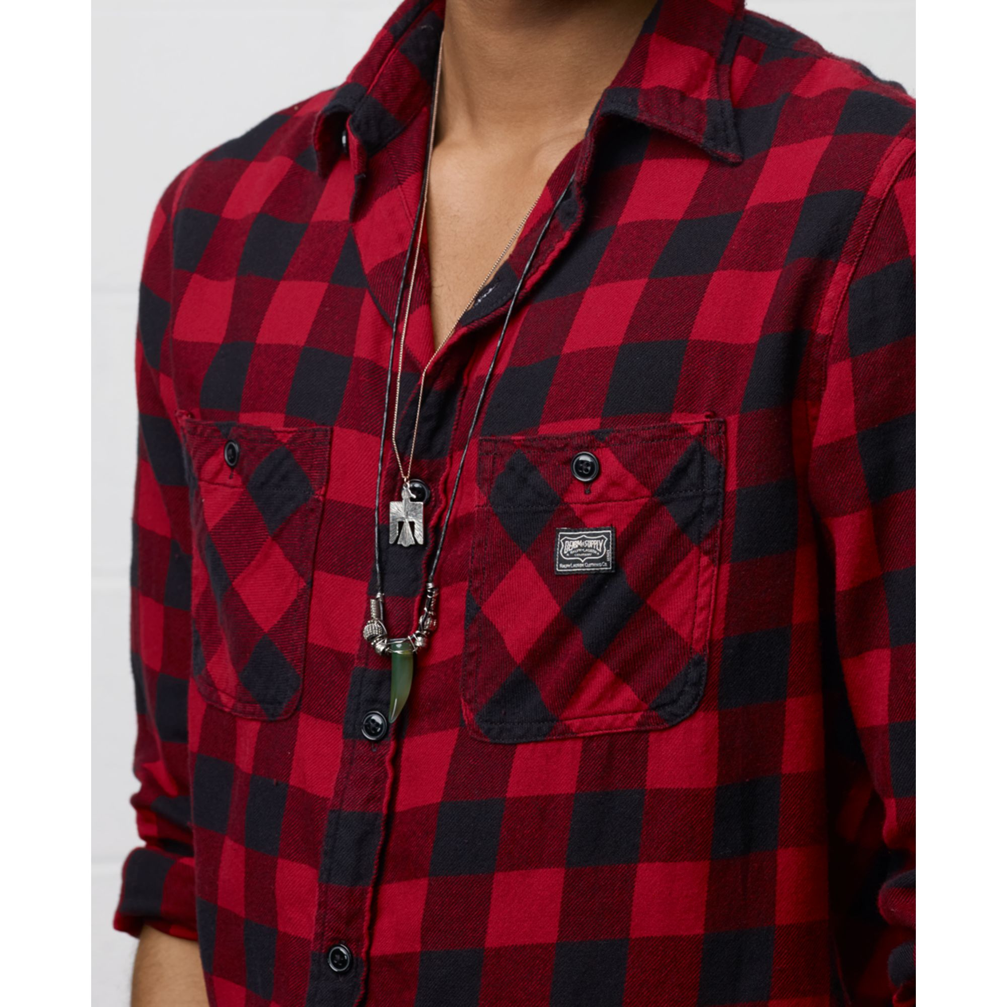 Denim & Supply Ralph Lauren Blake Buffalo Plaid Ward Shirt in Red for Men -  Lyst