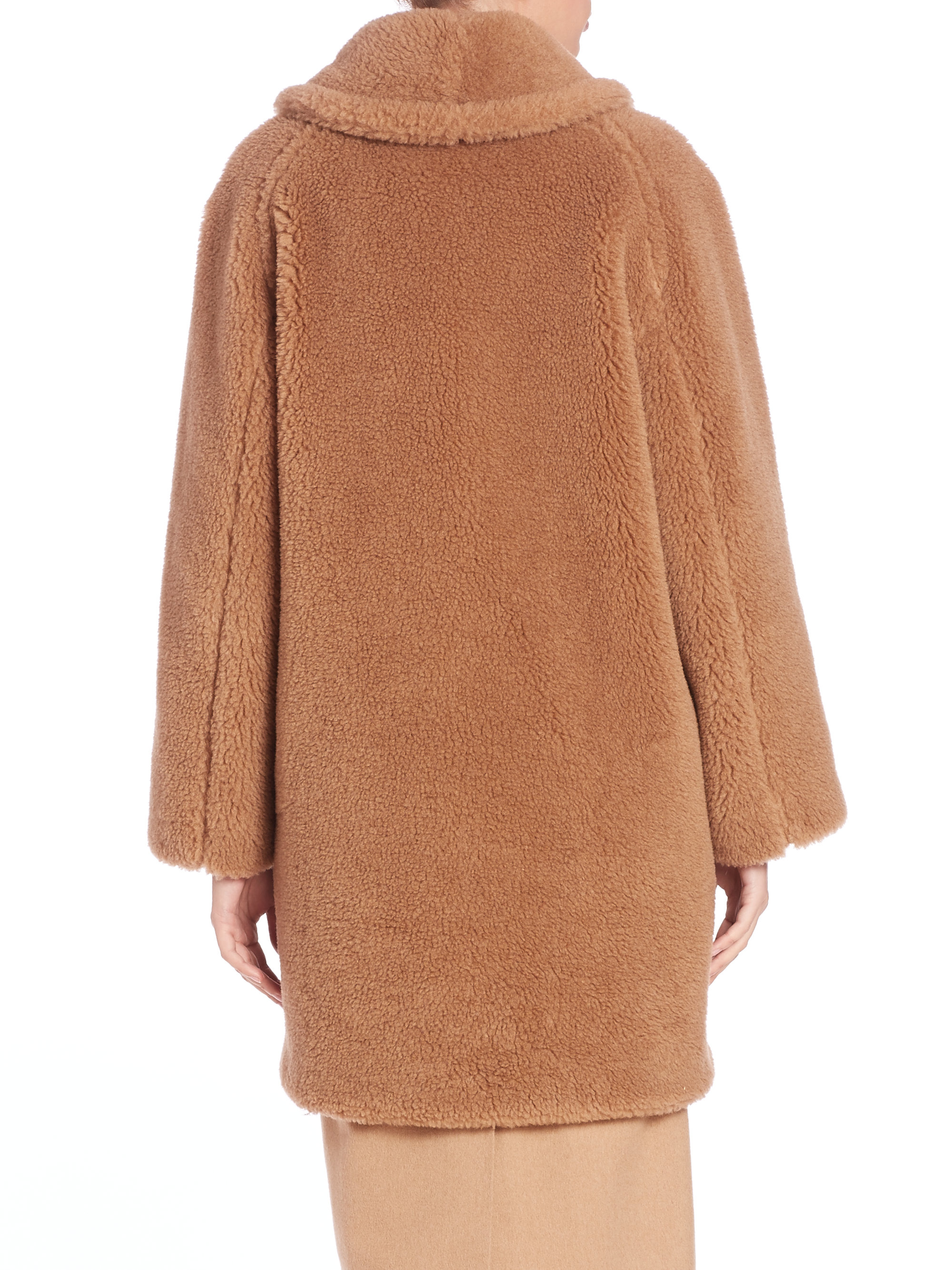 Max Mara Armenia Faux Fur Teddy Coat in Camel (Brown) - Lyst