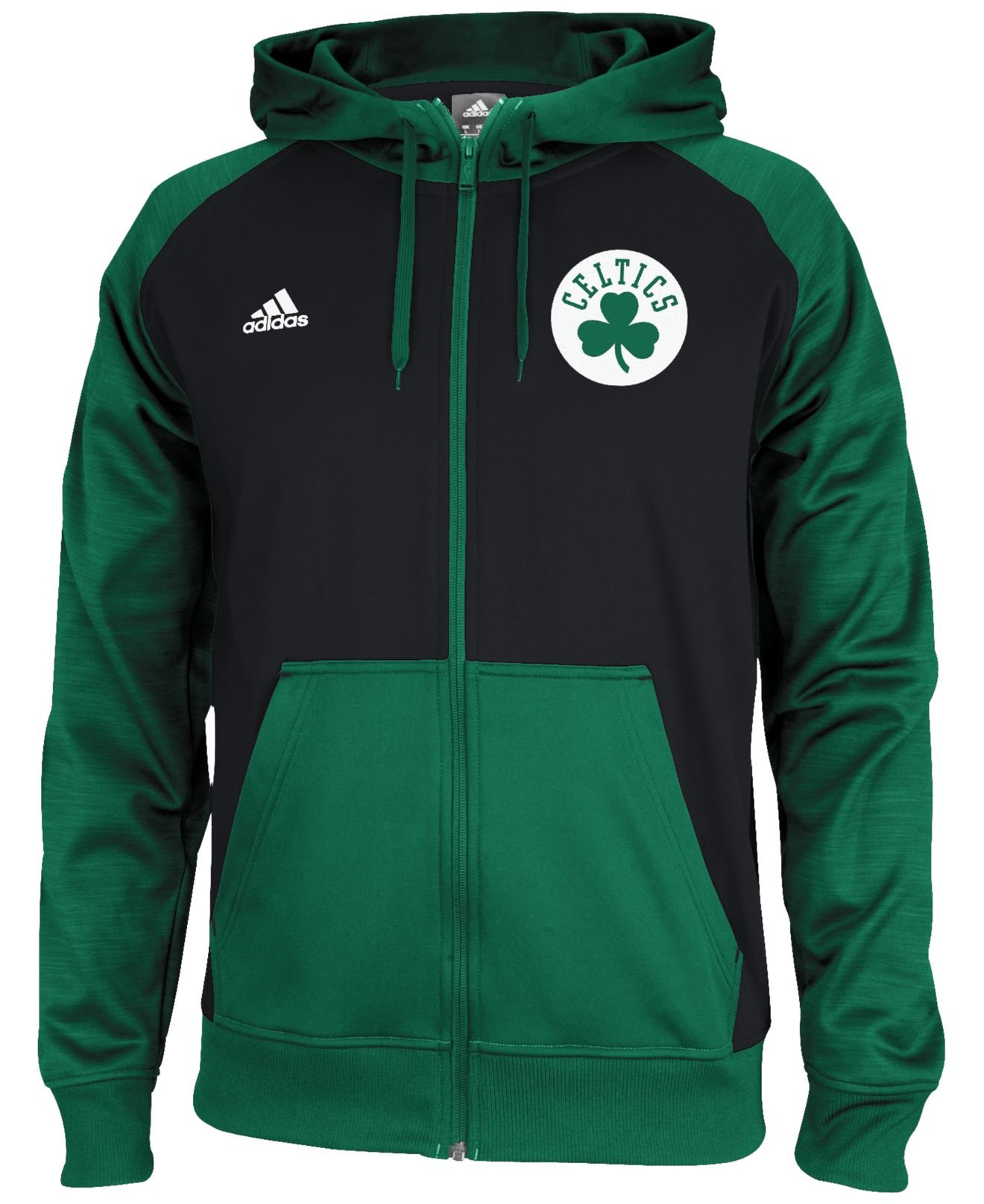 adidas Men'S Boston Celtics Pre-Game Full-Zip Hoodie in Green for Men