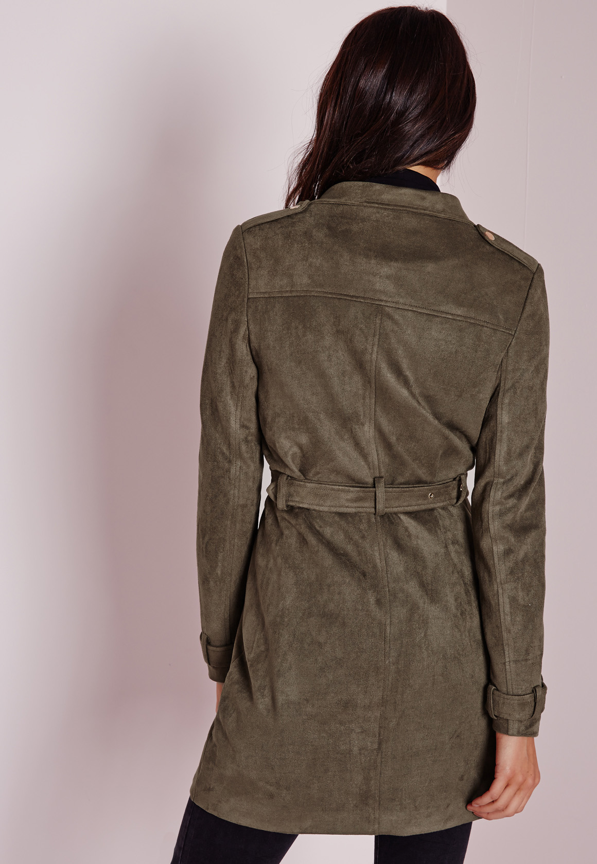 longline suede biker jacket
