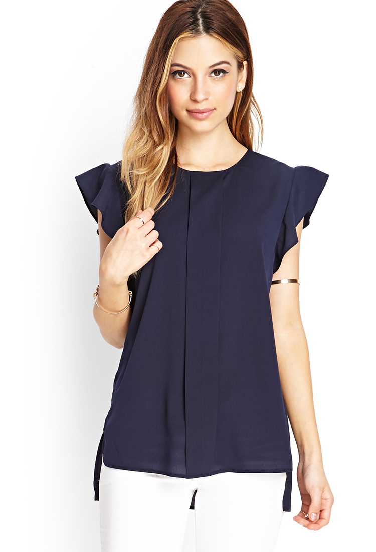 navy blue blouse forever 21