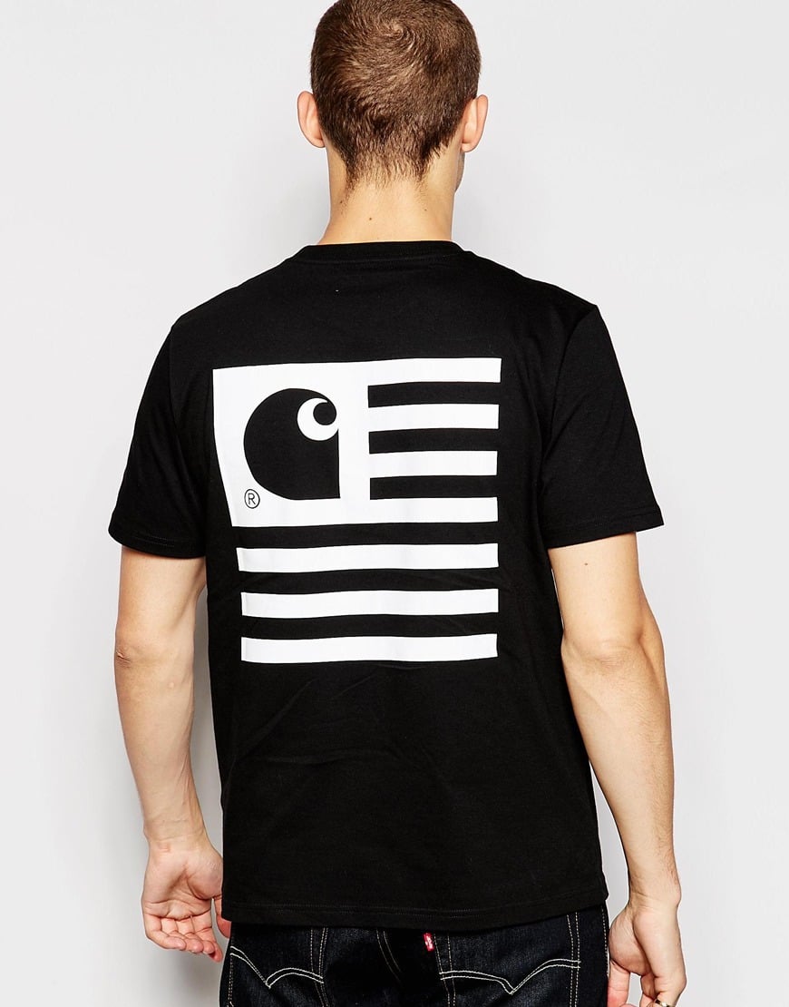Franje Schrikken piloot Carhartt WIP State T-shirt With Back Print in Black for Men | Lyst