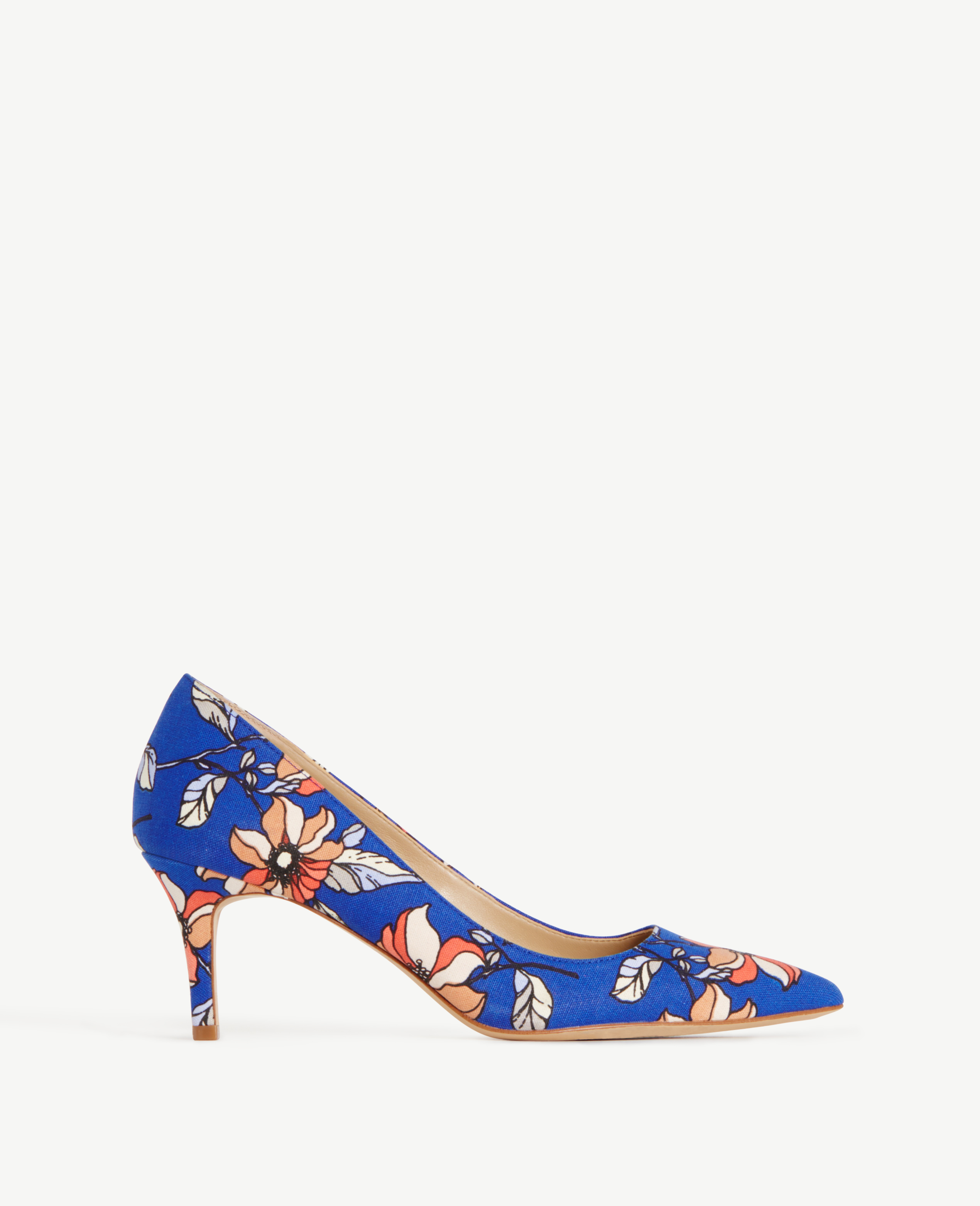 cobalt blue kitten heel shoes