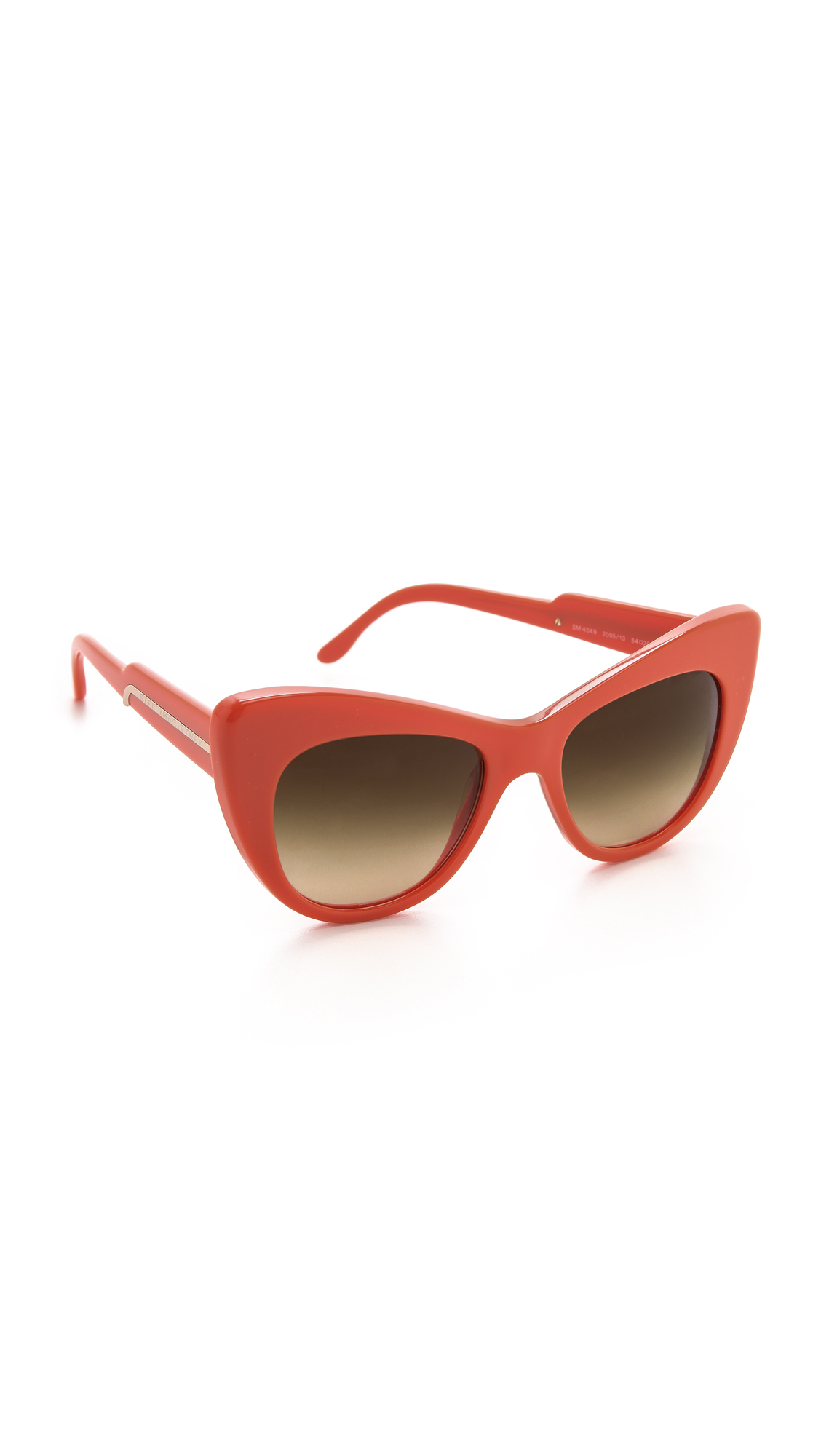 Lyst - Stella Mccartney Cat Eye Sunglasses Bright Orangered in Red