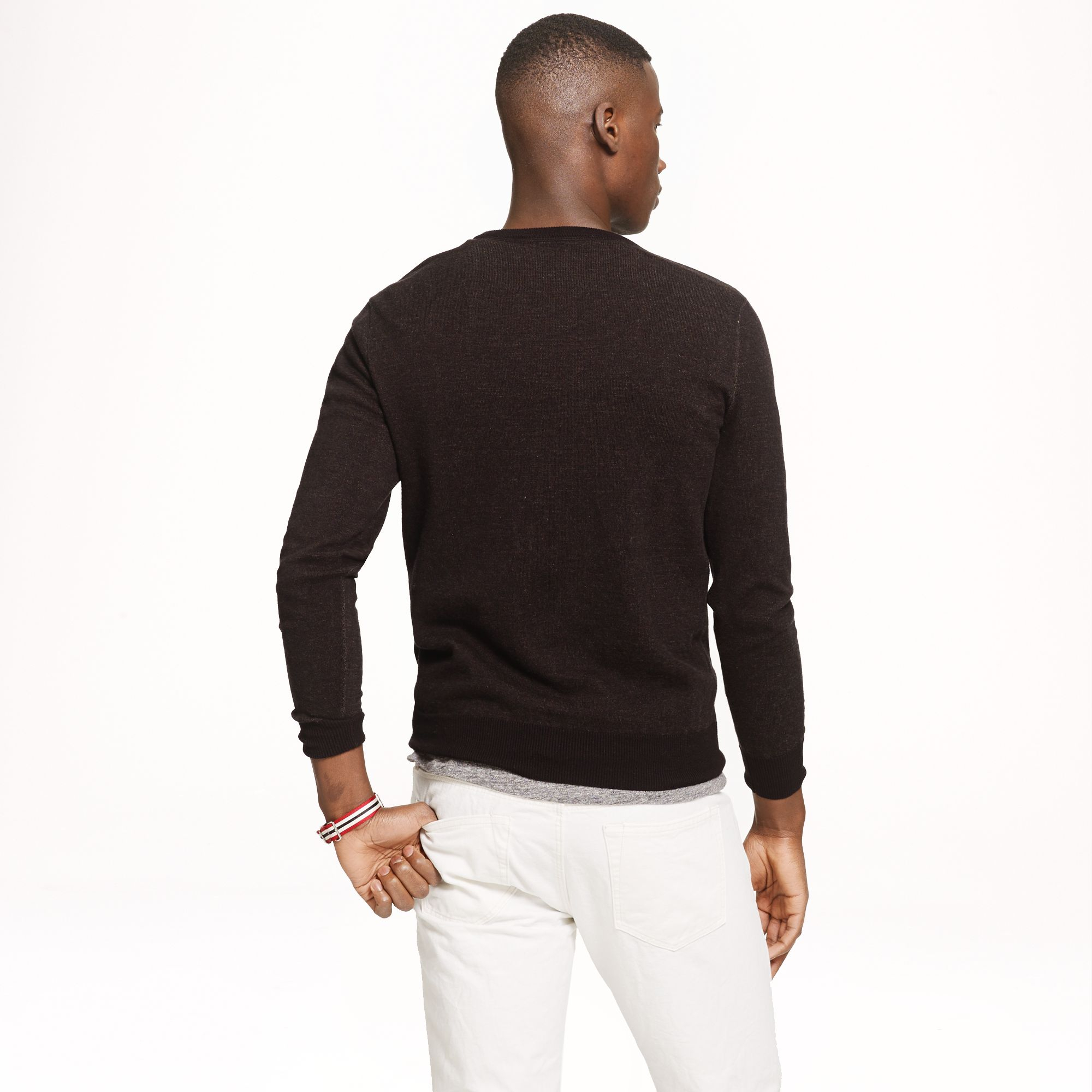 J.crew Slim Rugged Cotton Sweatshirt Sweater in Black for Men | Lyst