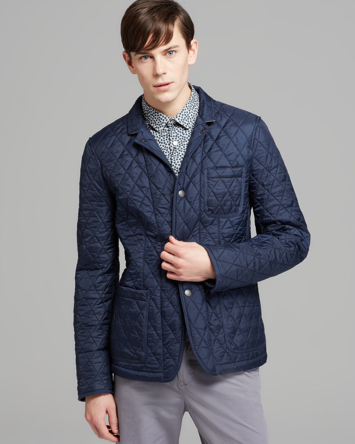 burberry quilted blazer mens