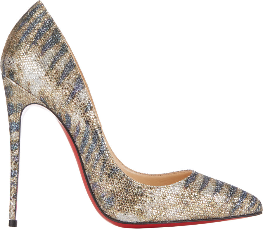 christian louboutin gold glitter - Bavilon Salon