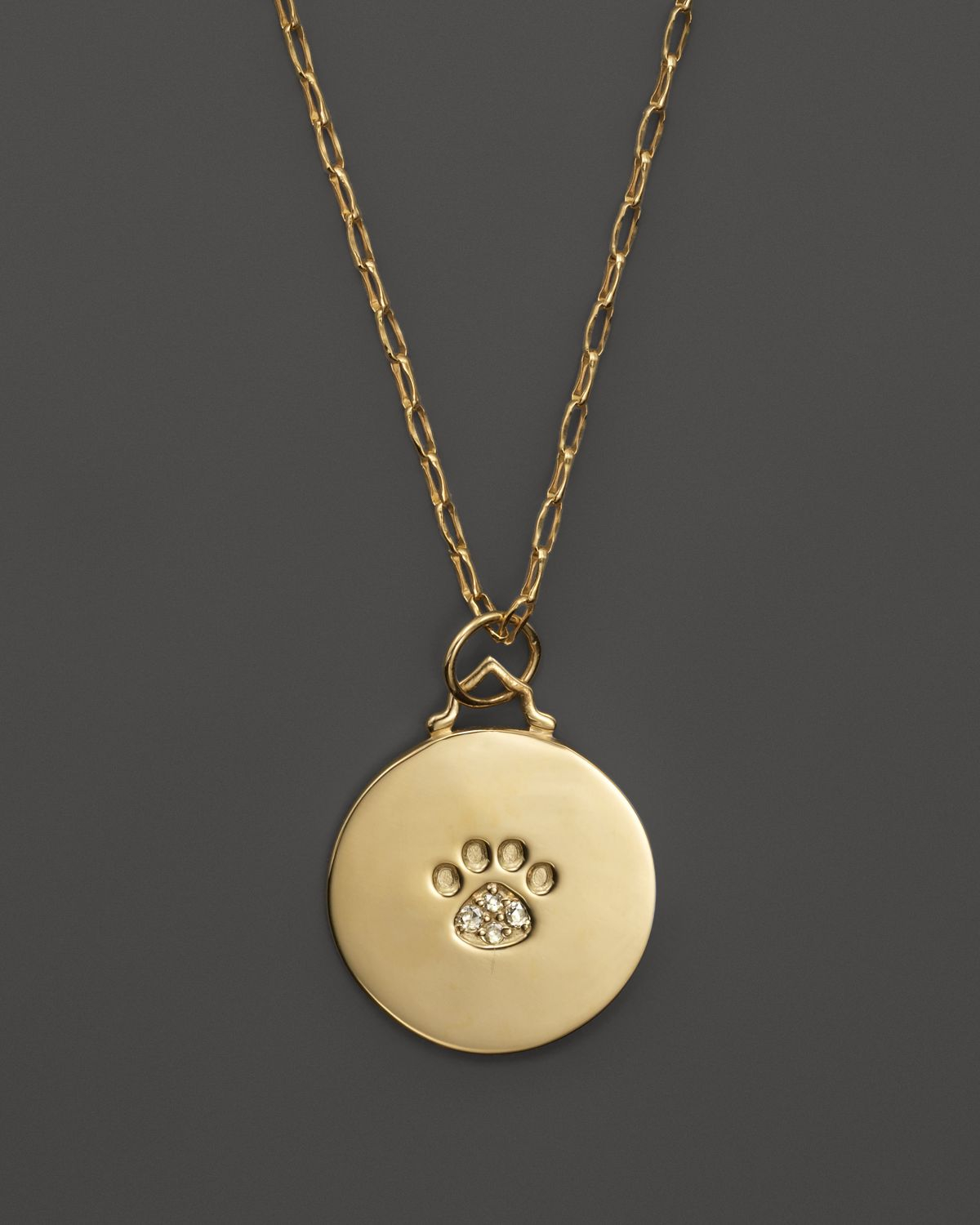 9ct gold paw print earrings