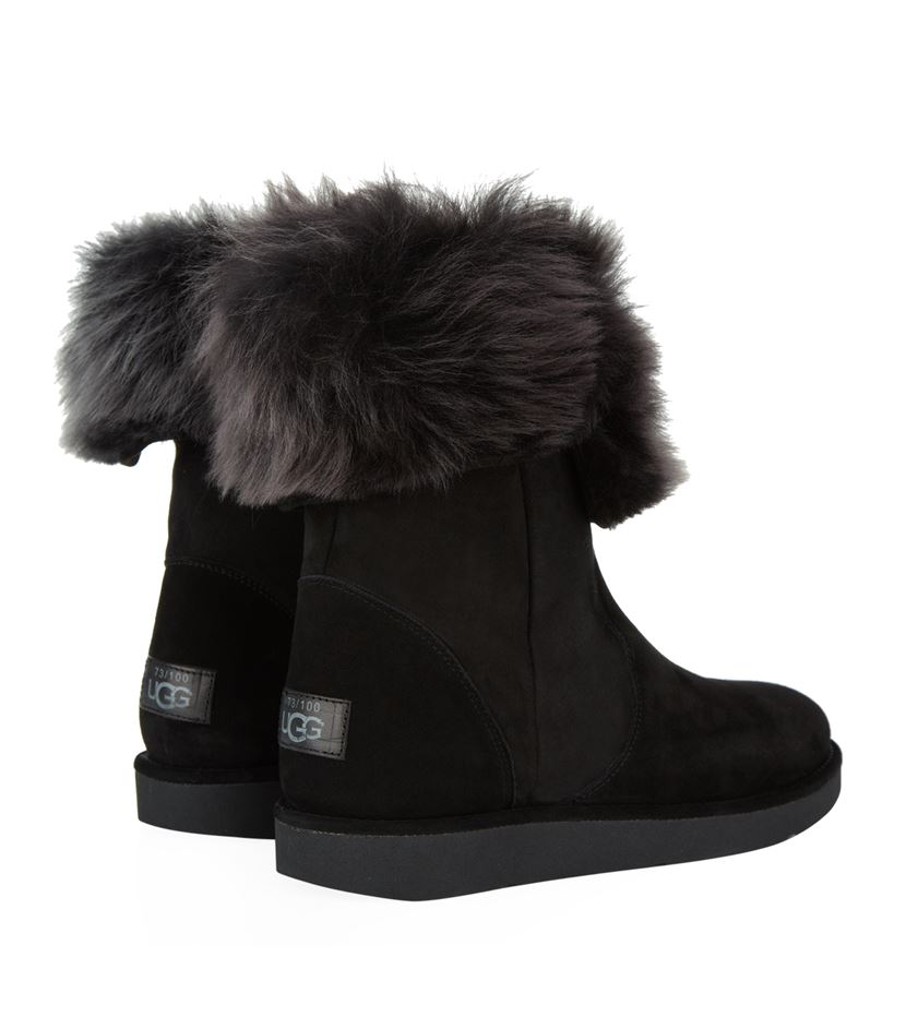 black and silver uggs