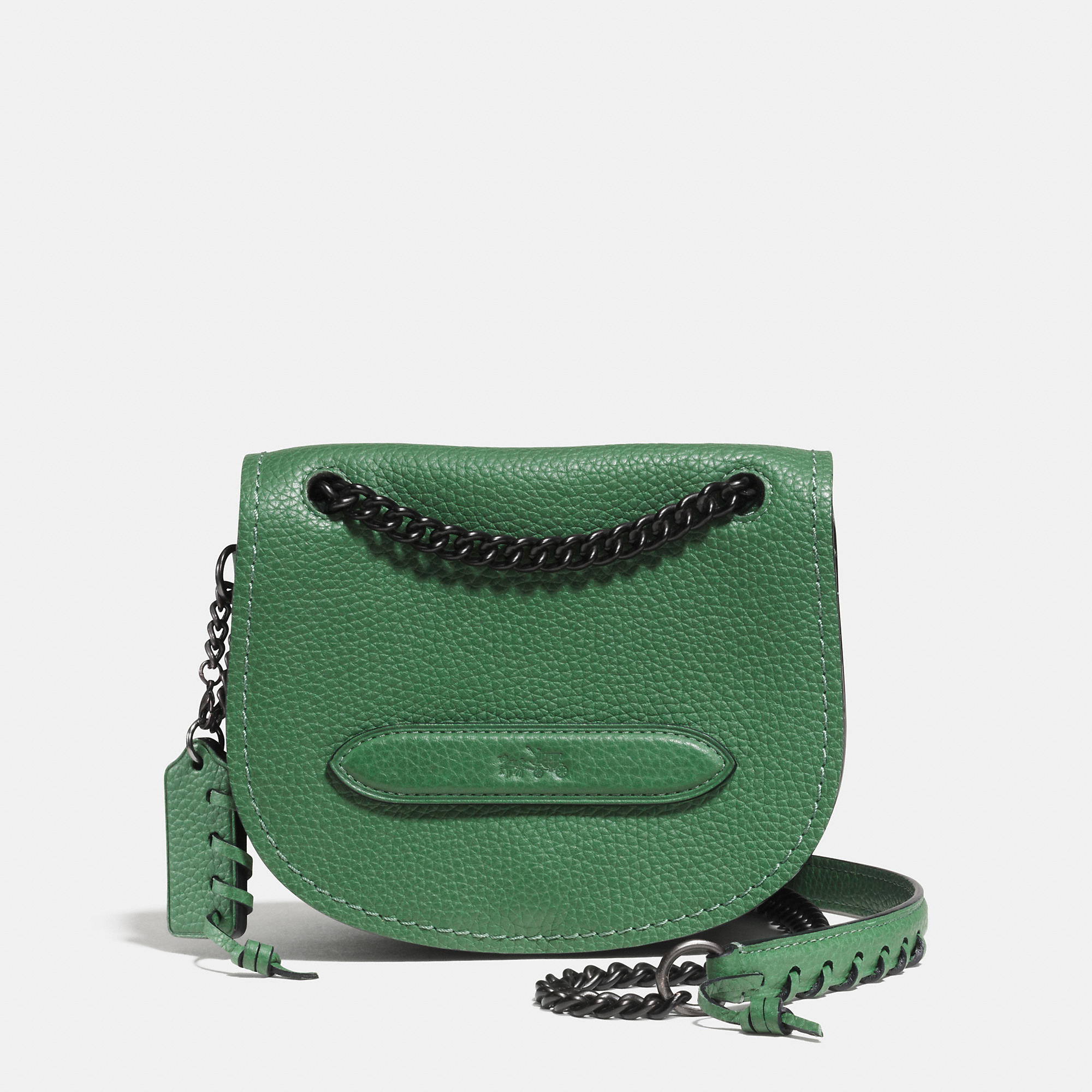 Lyst - Coach Small Shadow Crossbody In Pebble Leather in Green