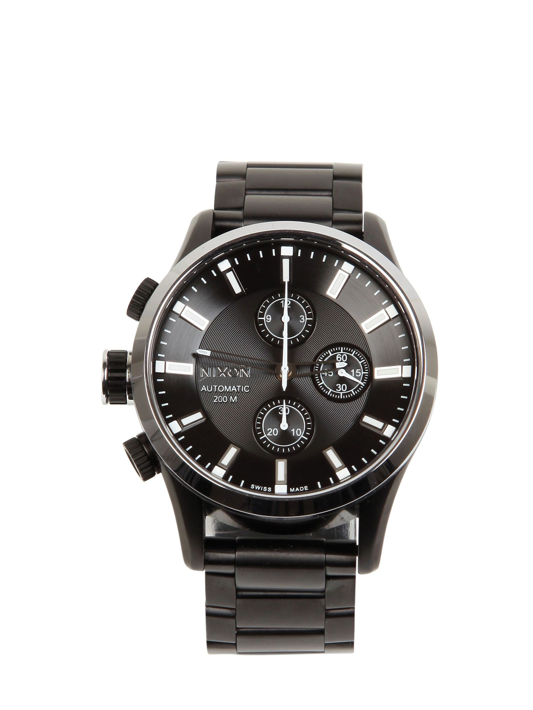 Nixon Men's Black The Automatic Ltd Edition Chrono Watch