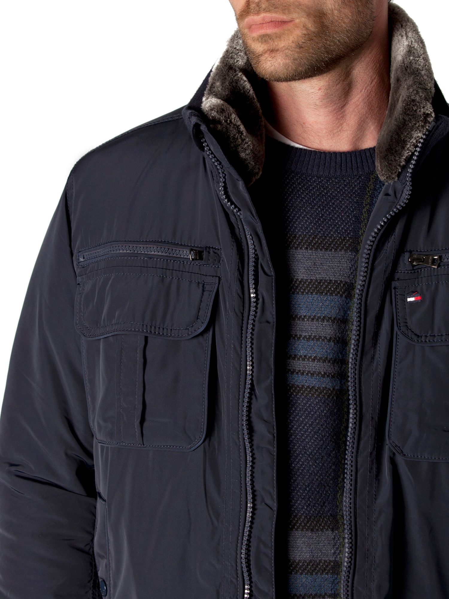 Tommy Hilfiger Ken Bomber Jacket in Navy (Blue) for Men Lyst