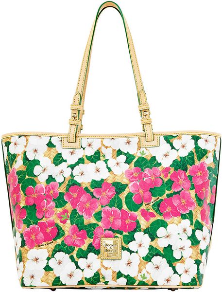 Dooney & Bourke Floral Coated Cotton Leisure Tote Bag in Pink | Lyst