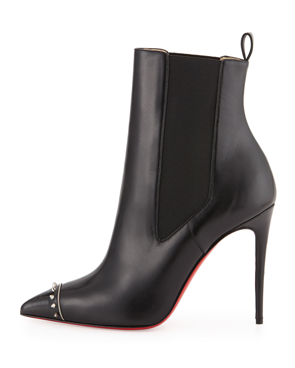 Lyst - Christian Louboutin Banjo Spiked Leather Boots in Black