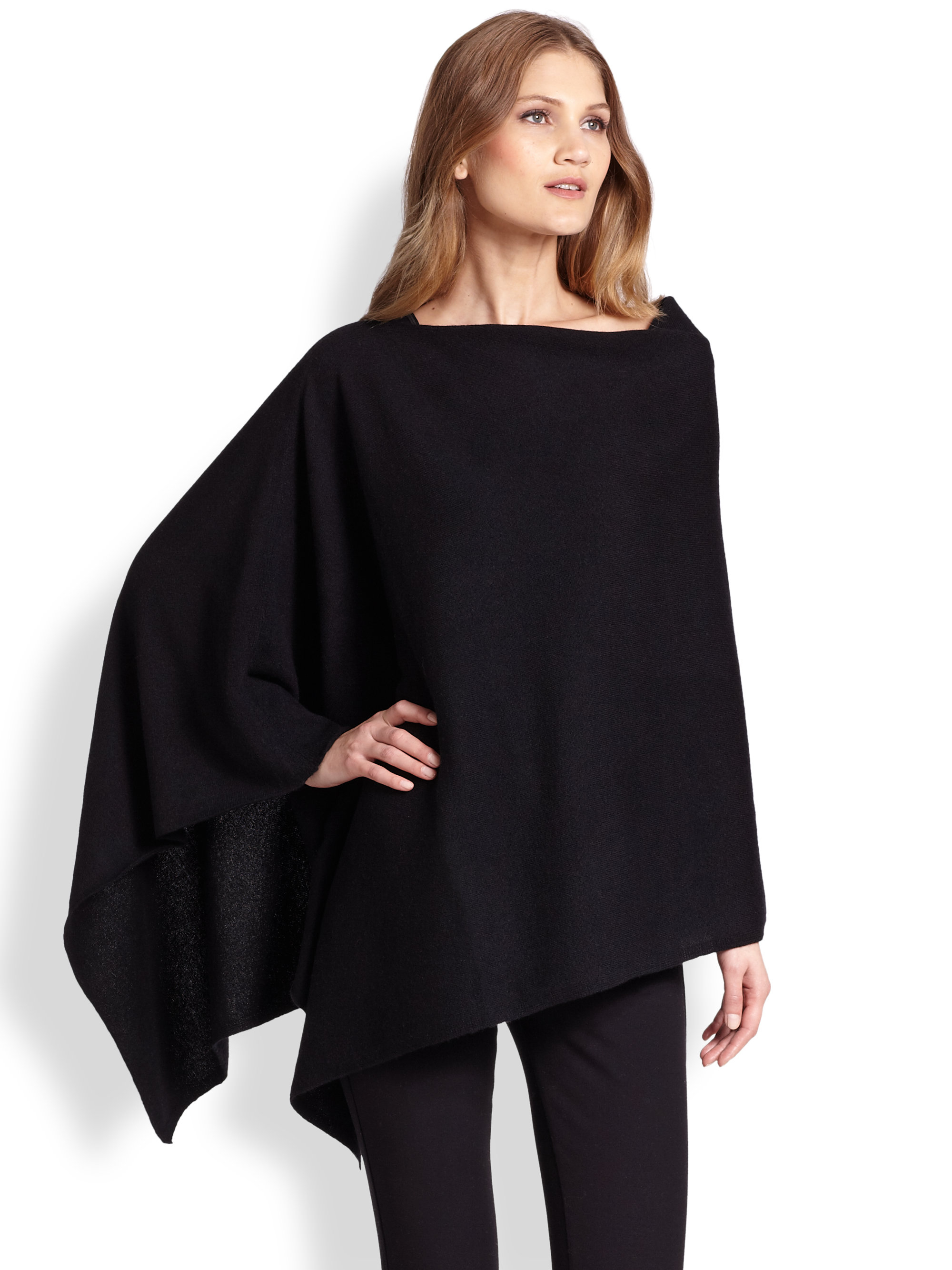 black ponchos and wraps