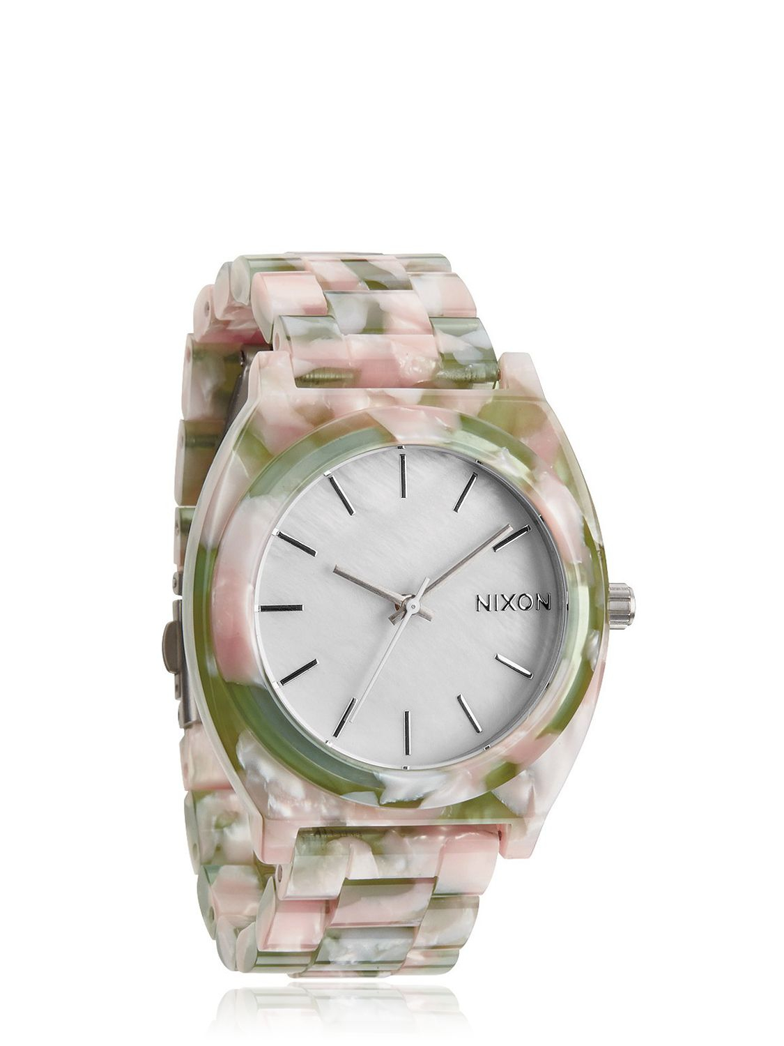 Nixon The Timeteller Acetate Watch in Mint/Pink (Pink) | Lyst