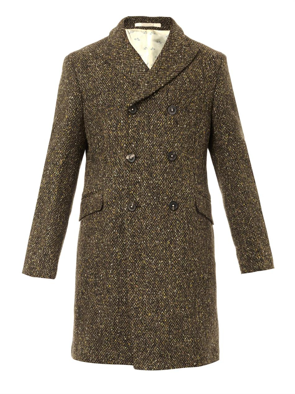 tweed double breasted coat