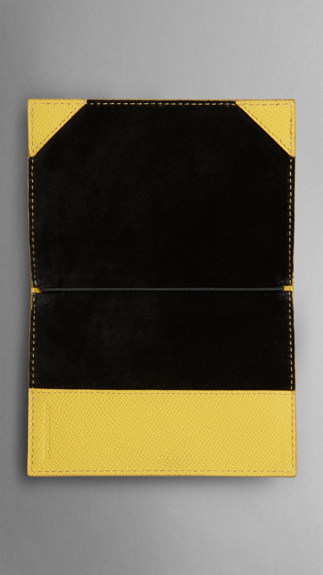 Burberry Colour Coated London Leather Passport Cover in Yellow for Men